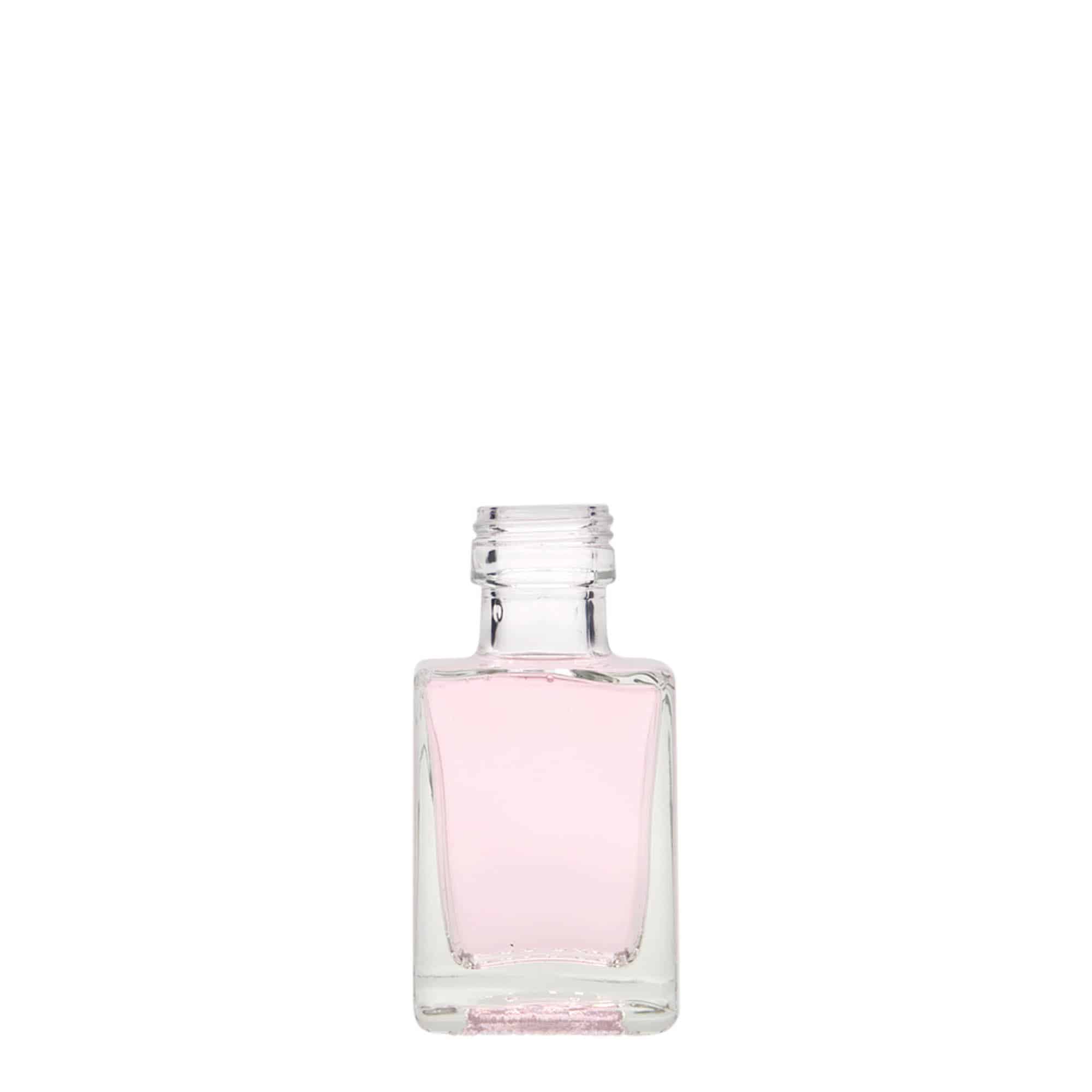 Γυάλινο μπουκάλι 'Cube' 50 ml, τετράγωνο, στόμιο: PP 24