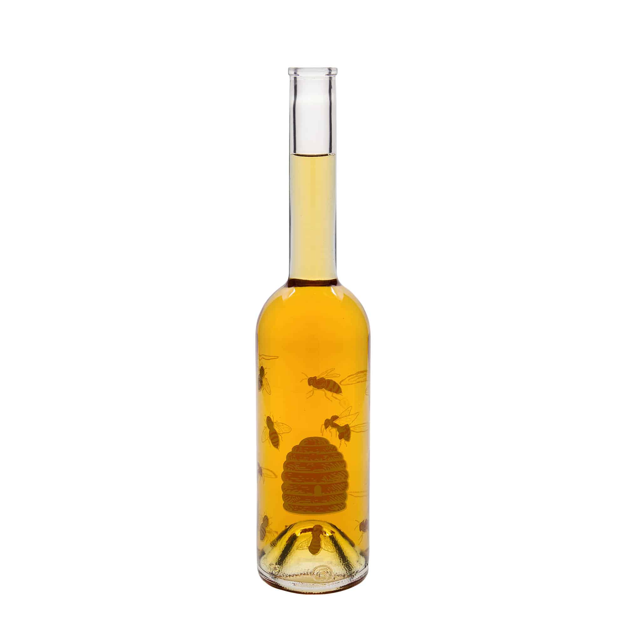 500 ml γυάλινο μπουκάλι 'Opera', σχέδιο: Μέλισσες, στόμιο: φελλός