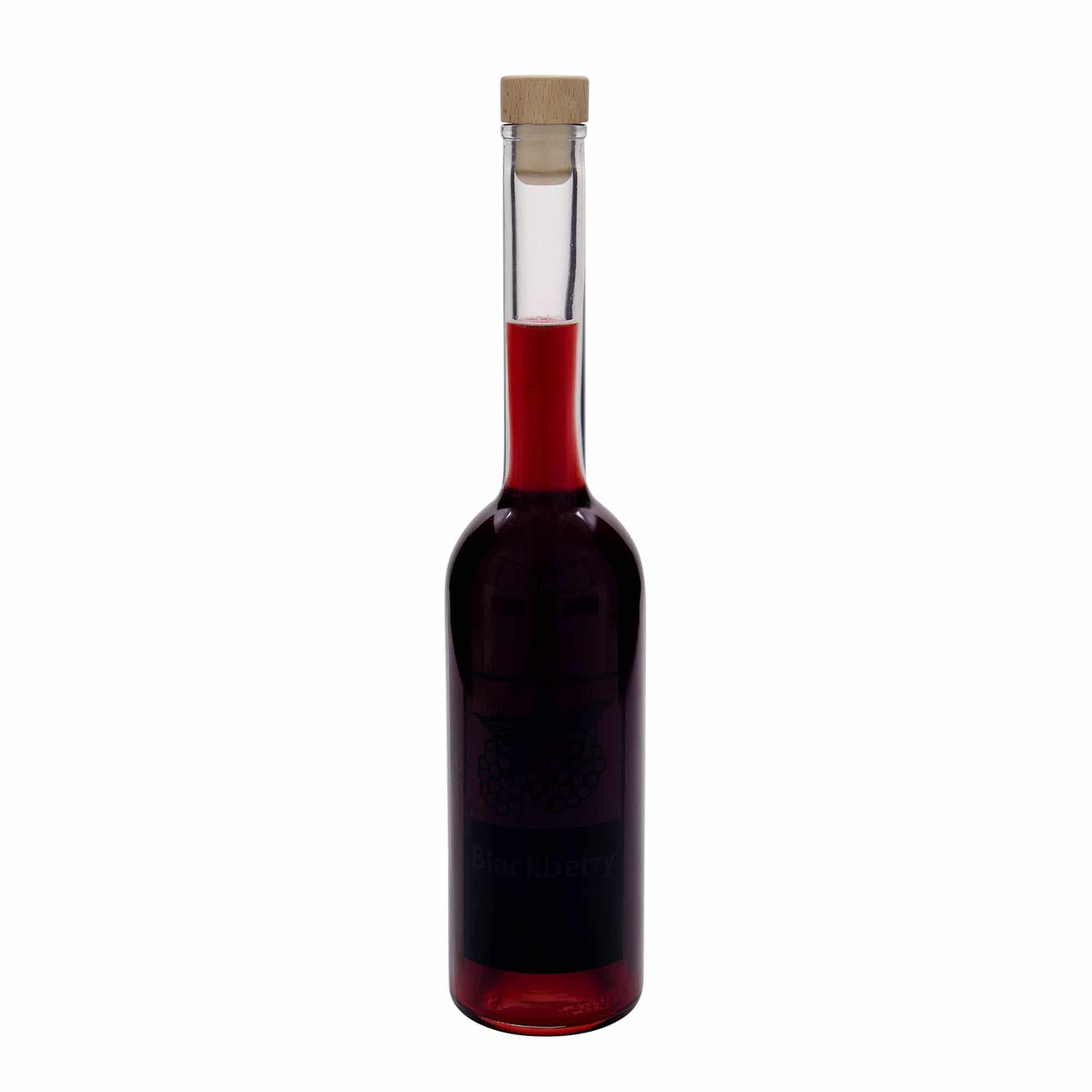 Γυάλινο μπουκάλι 'Opera' 500 ml, σχέδιο: Blackberry, στόμιο: φελλός