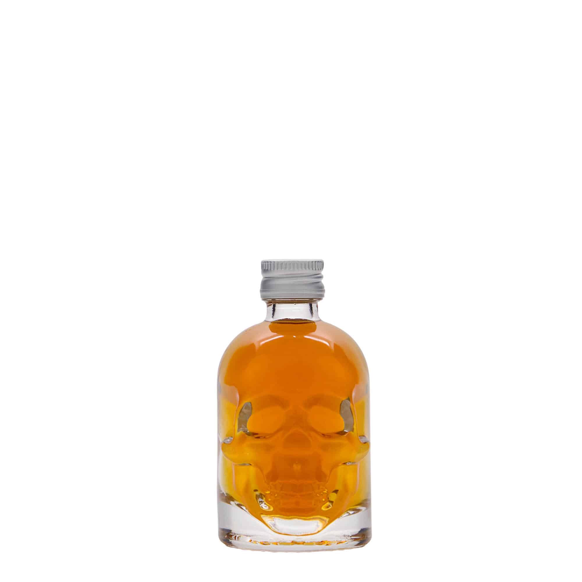 Γυάλινο μπουκάλι 'Νεκροκεφαλή' 50 ml, στόμιο: PP 18