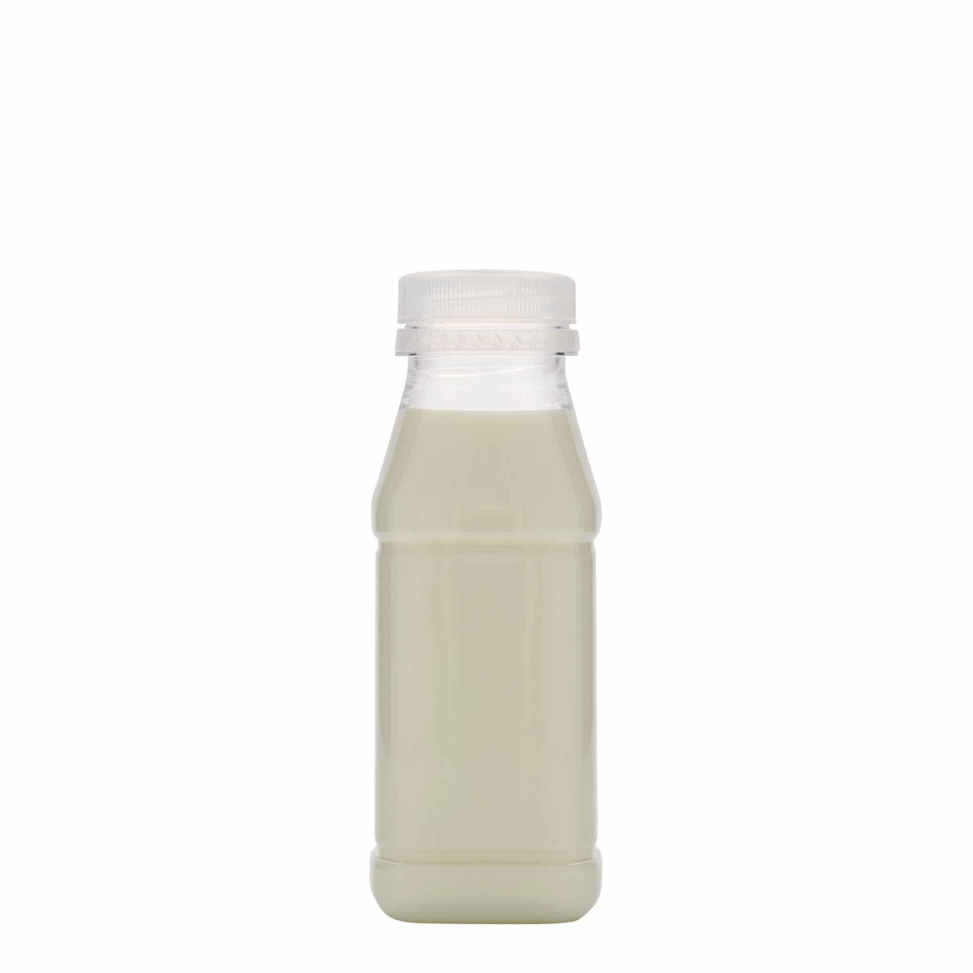 Μπουκάλι PET 'Milk and Juice Carré' 250 ml, τετράγωνο, πλαστικό, στόμιο: 38 mm