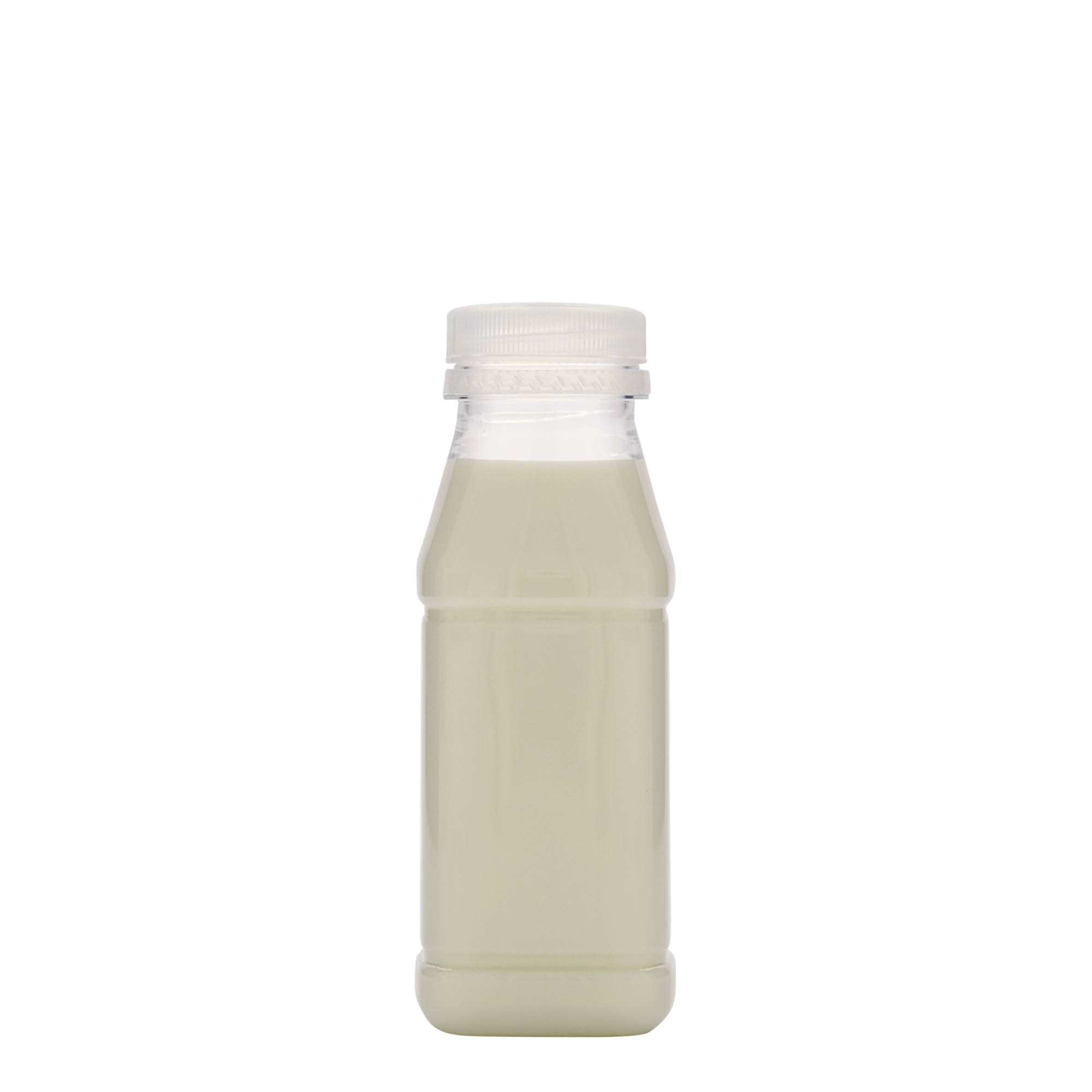 Μπουκάλι PET 'Milk and Juice Carré' 250 ml, τετράγωνο, πλαστικό, στόμιο: 38 mm