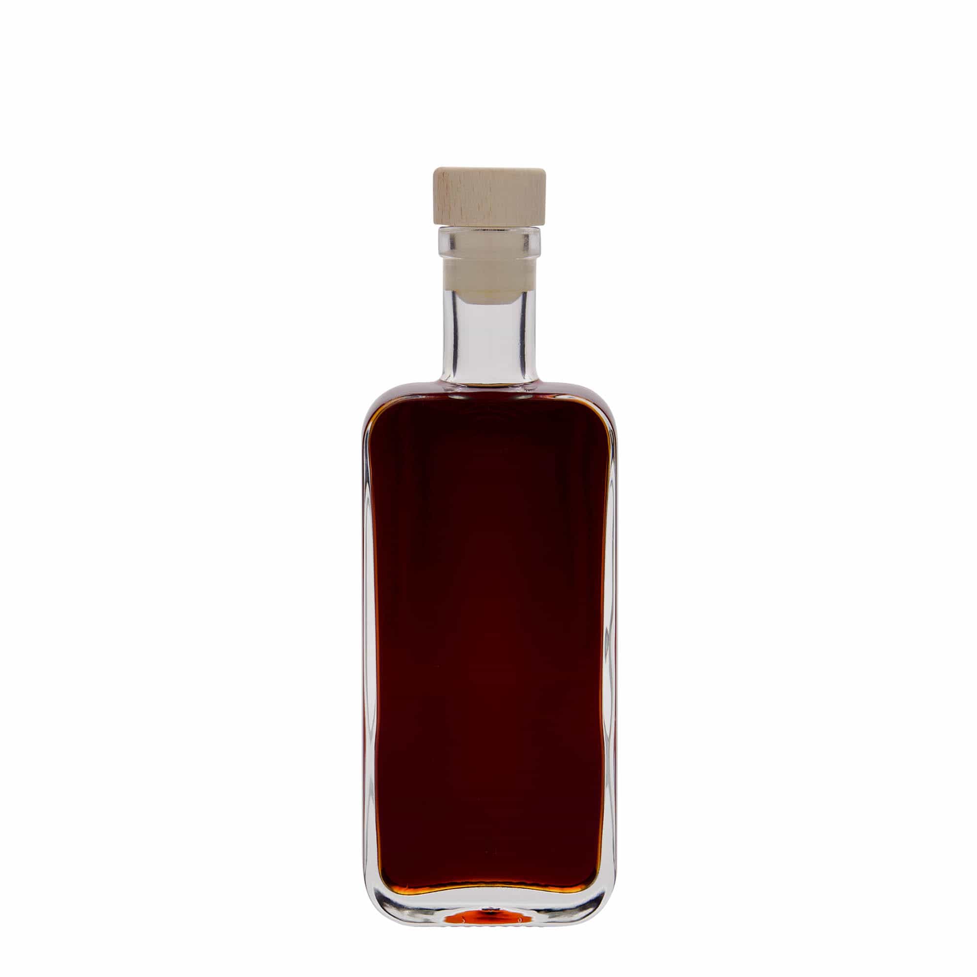 Γυάλινο μπουκάλι 'Nice' 200 ml, ορθογώνιο, στόμιο: φελλός