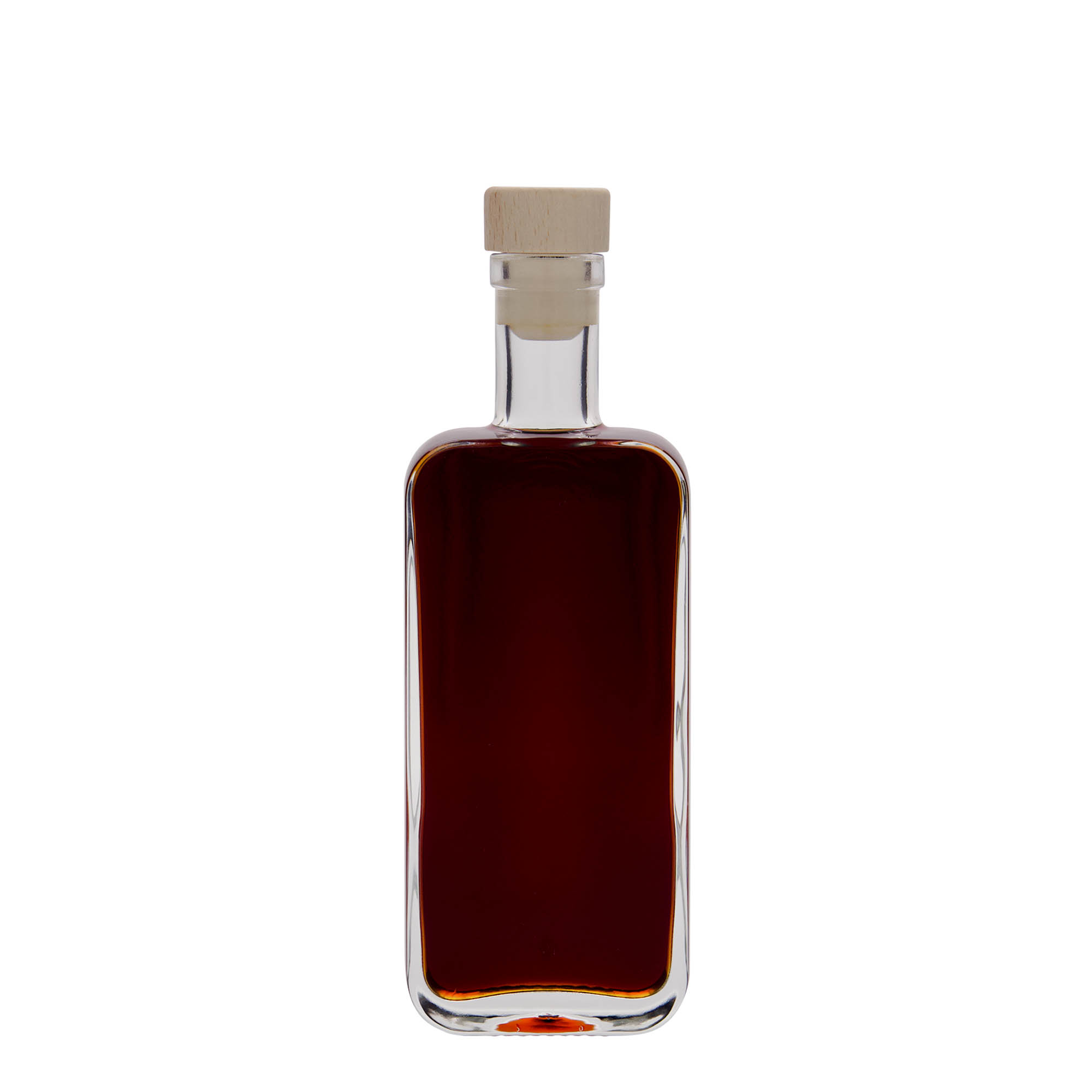 Γυάλινο μπουκάλι 'Nice' 200 ml, ορθογώνιο, στόμιο: φελλός
