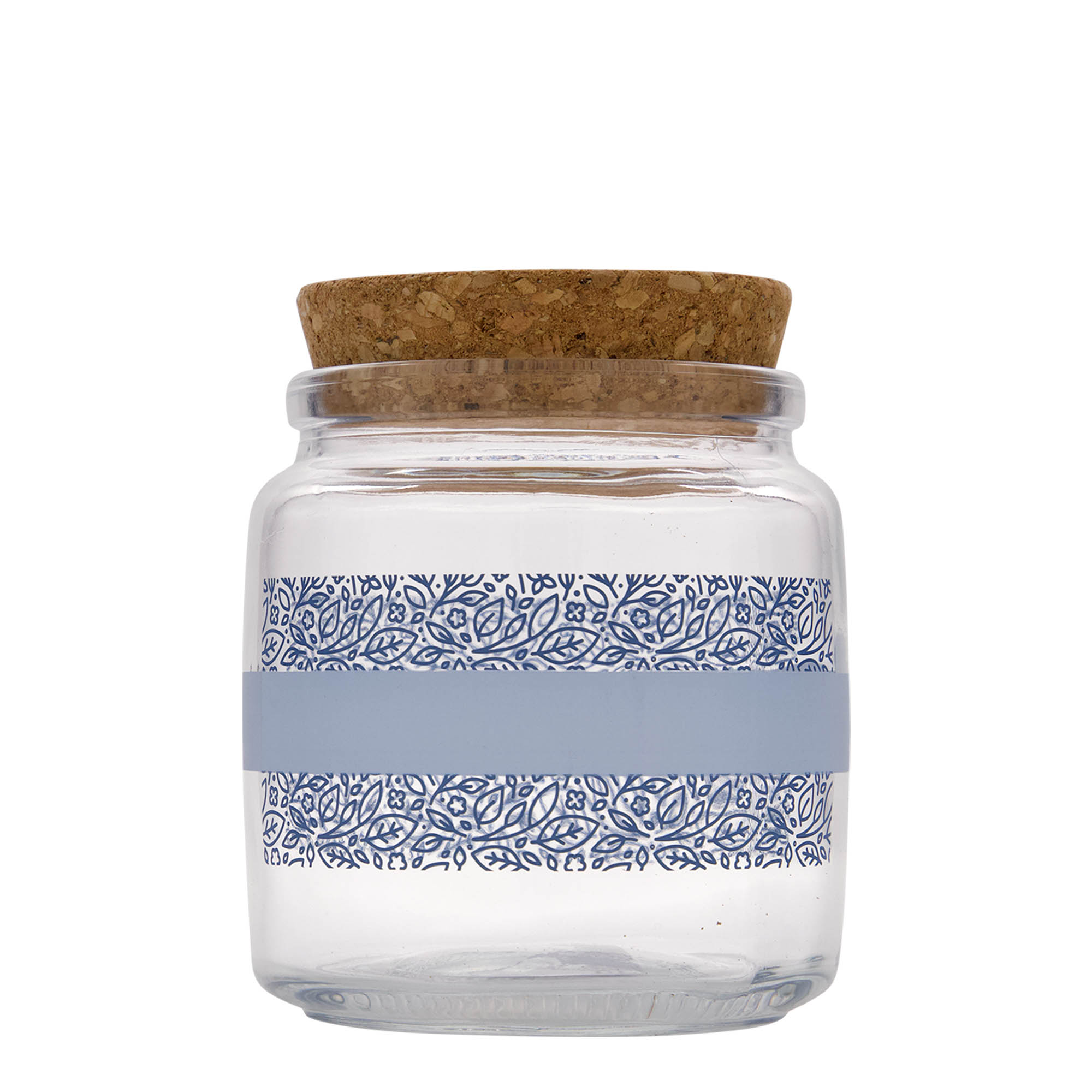Βάζο με πώμα από φελλό 'Giara' 750 ml, σχέδιο: Naturalmente blu, στόμιο: φελλός