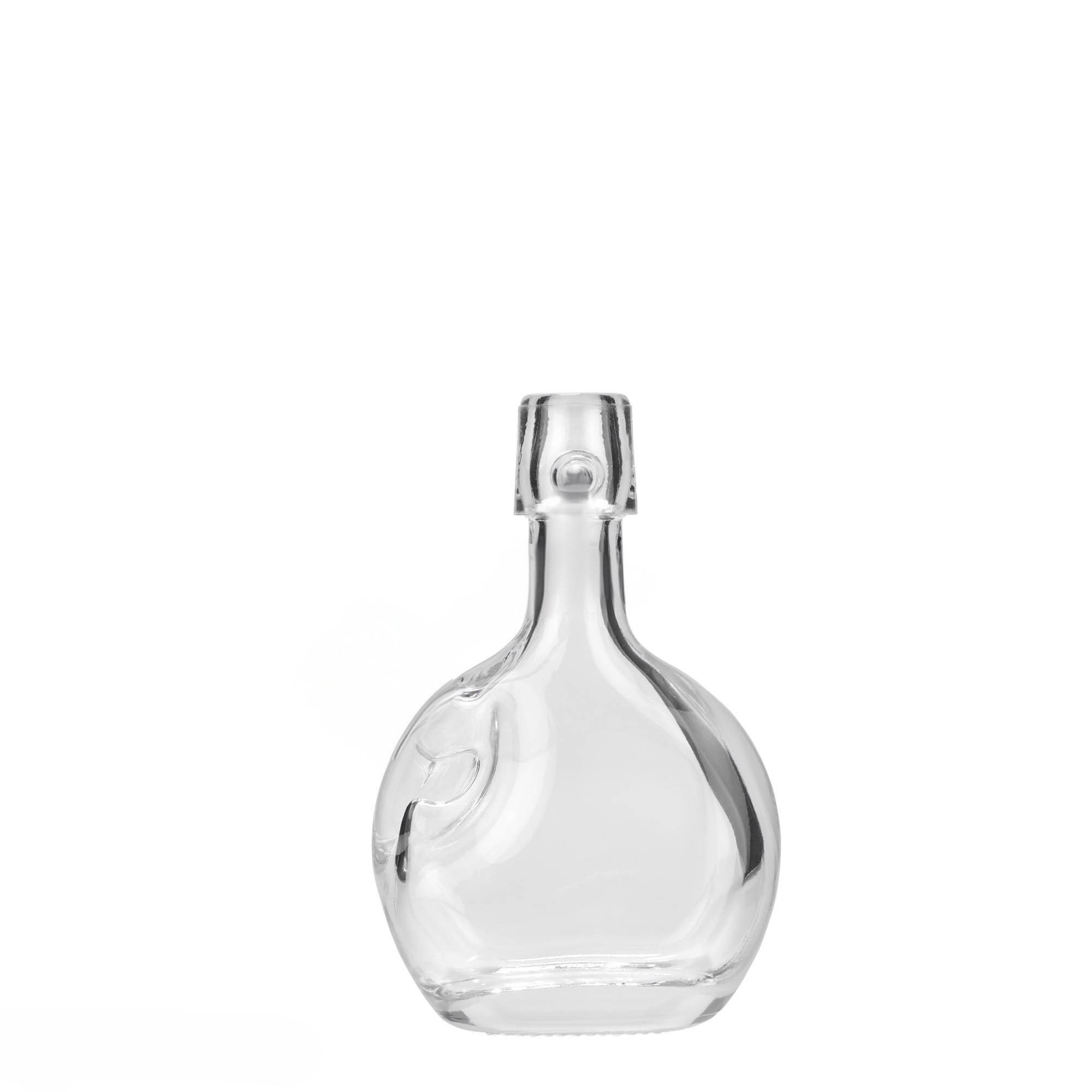 40 ml γυάλινο μπουκάλι 'Lukas', οβάλ, στόμιο: κλείσιμο με μανταλάκι