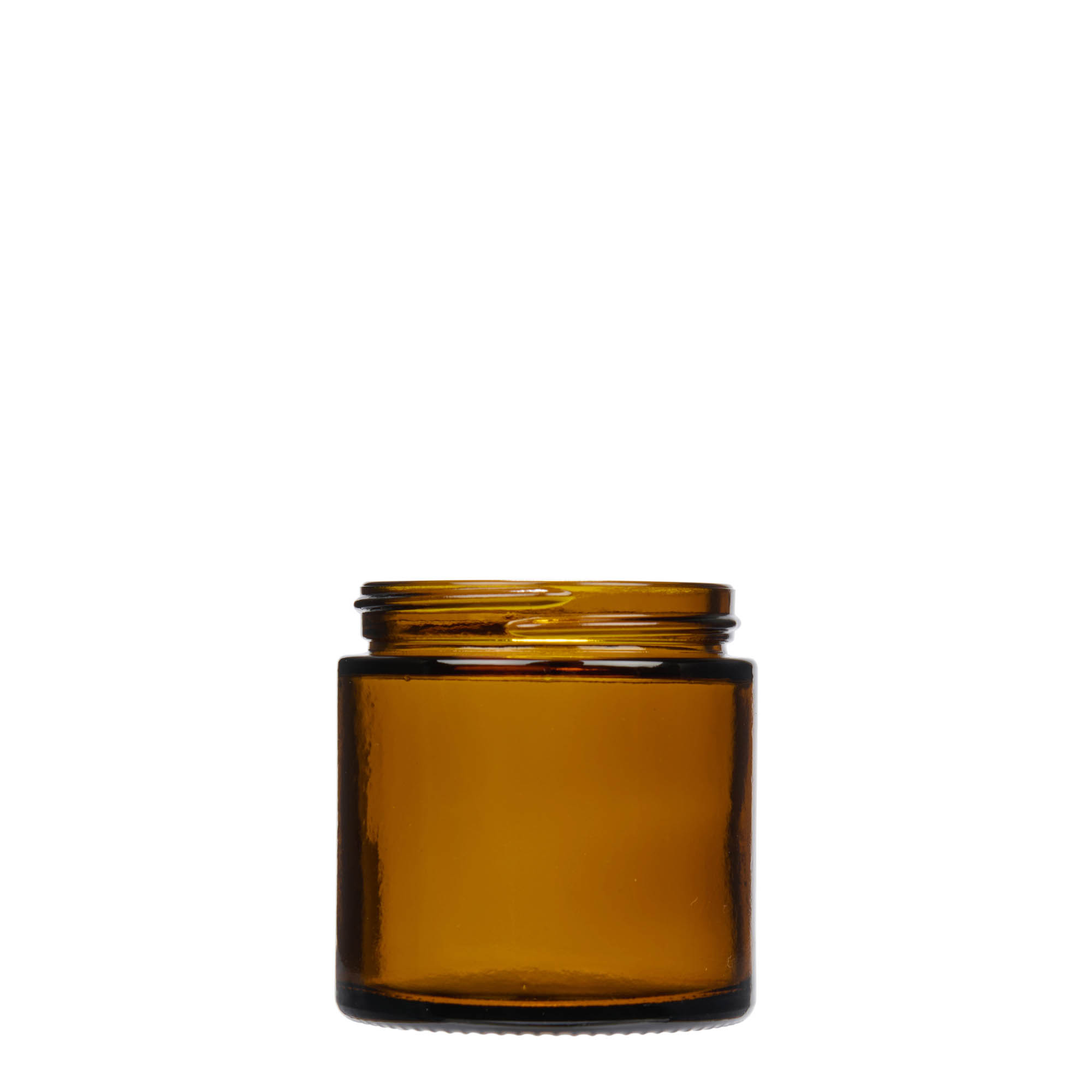 Βάζο για καλλυντικά 'Brown Line' 120 ml, γυάλινο, καφέ, στόμιο: βιδωτό πώμα