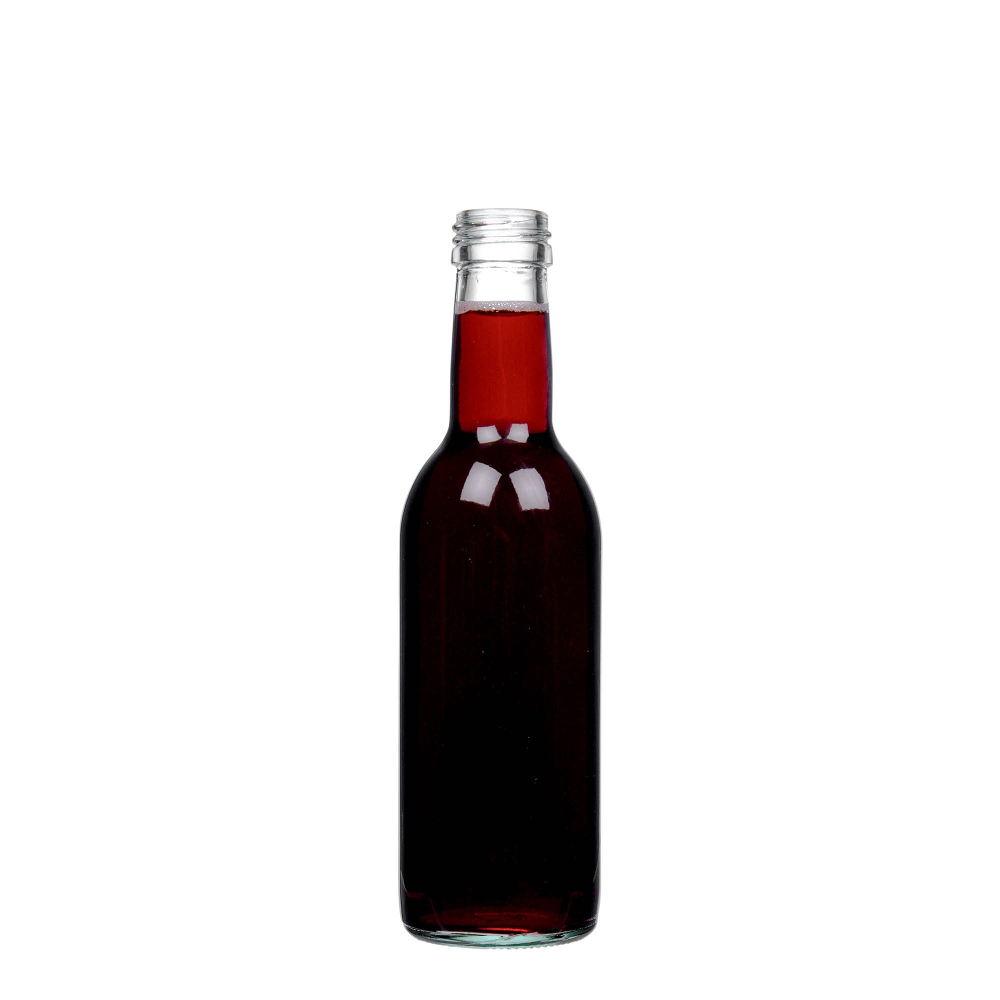 Γυάλινο μπουκάλι 'Bordeaux' 250 ml, στόμιο: PP 28 Γυάλινο μπουκάλι 'Bordeaux' 250 ml, στόμιο: PP 28