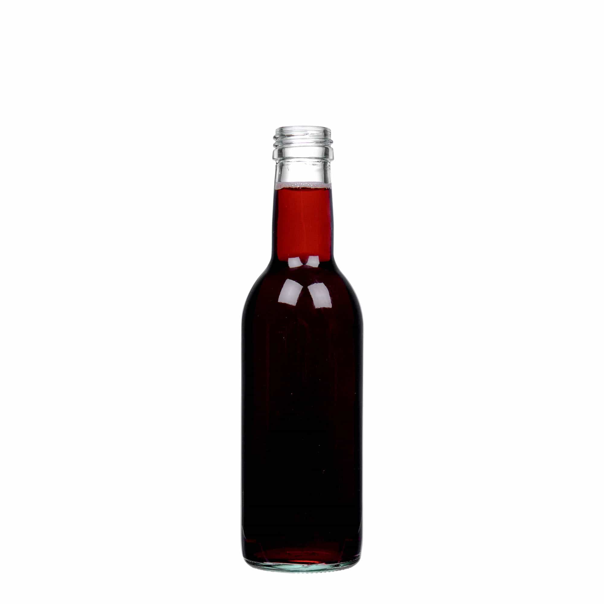 250 ml γυάλινο μπουκάλι 'Bordeaux', στόμιο: PP 28