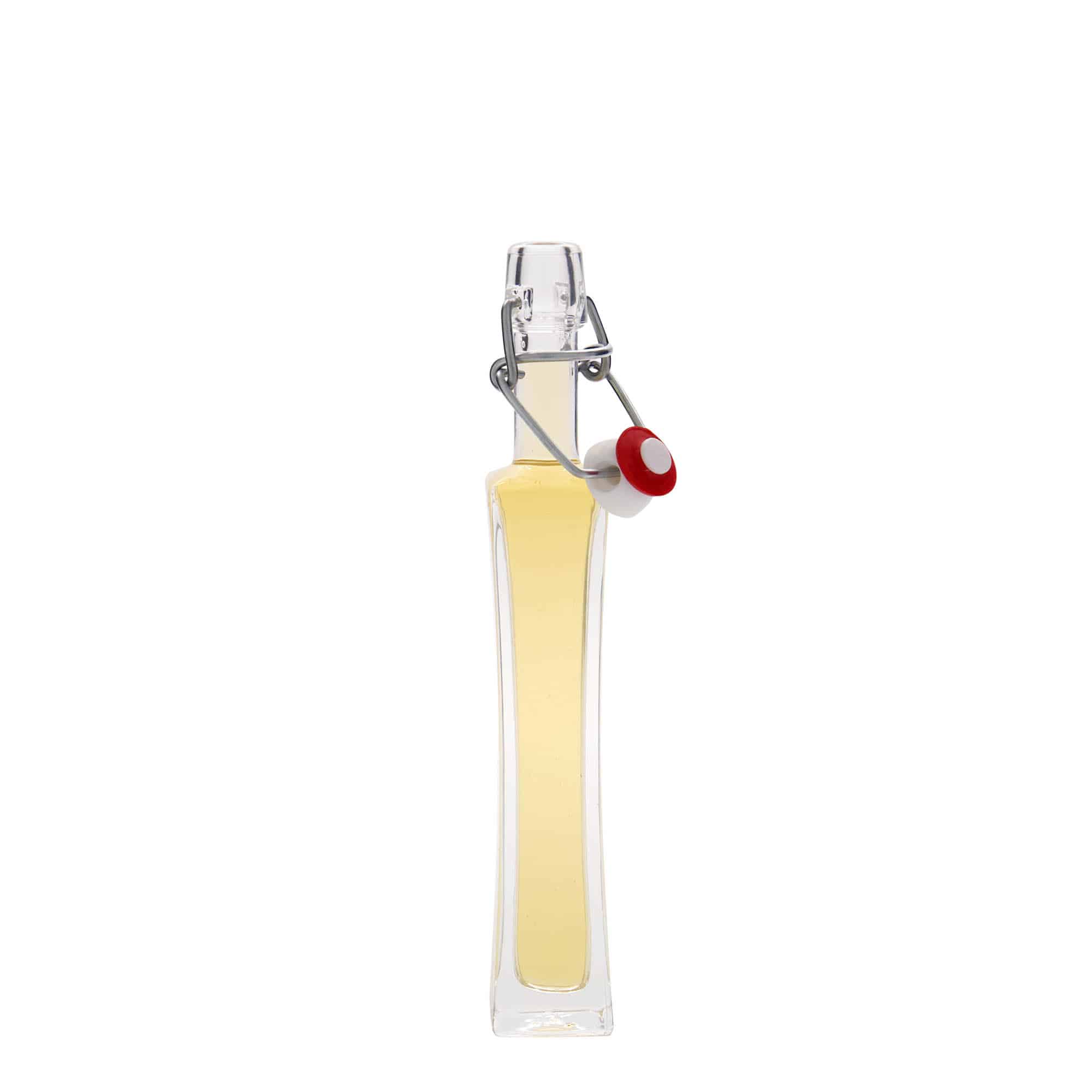 40 ml γυάλινο μπουκάλι 'Koko', τετράγωνο, στόμιο: κλιπ κλεισίματος