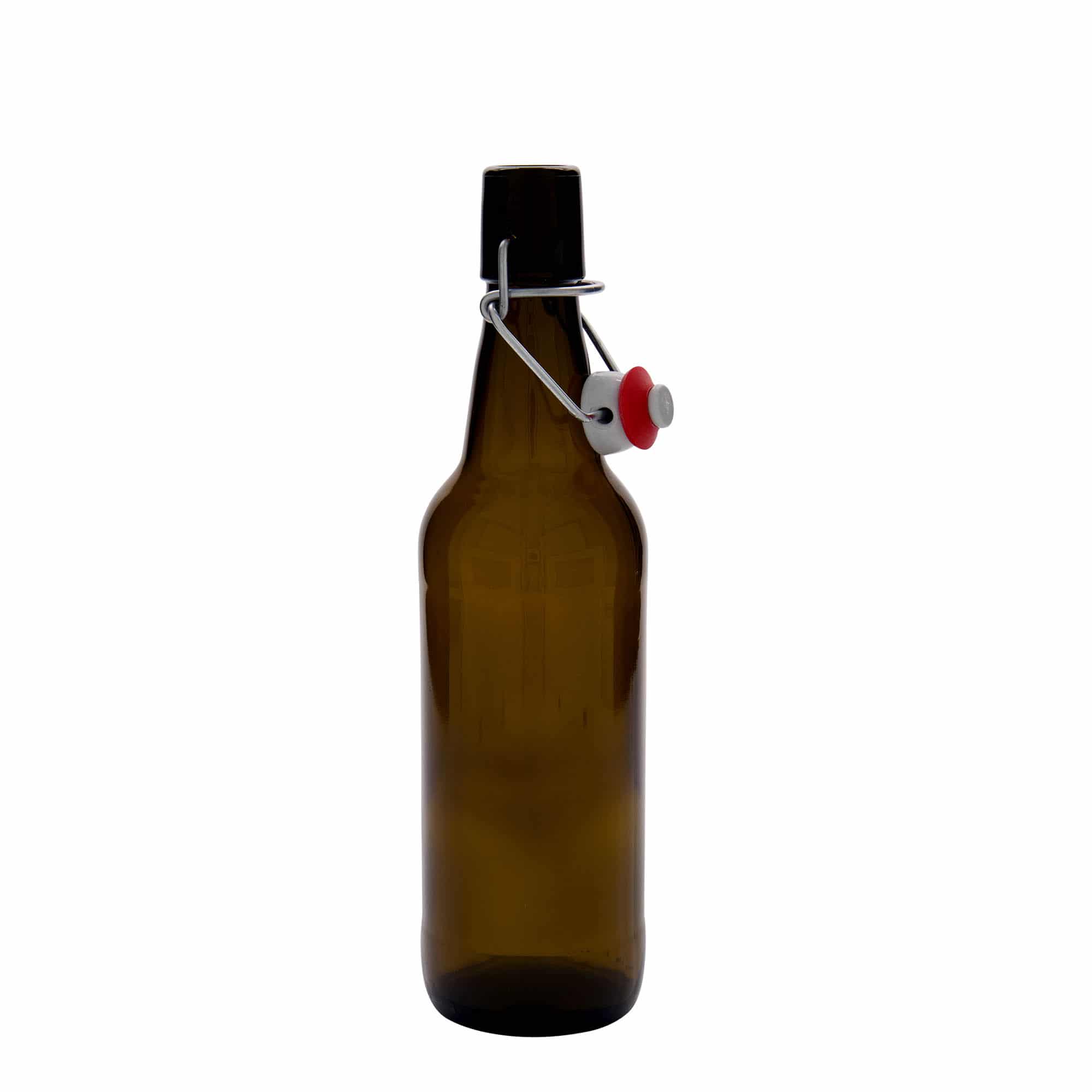 Μπουκάλι μπύρας 500 ml, γυάλινο, καφέ, στόμιο: μηχανικό πώμα