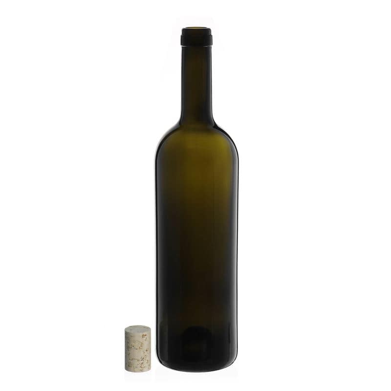 Μπουκάλι κρασιού 'Golia' 750 ml, πράσινο αντικέ, στόμιο: φελλός