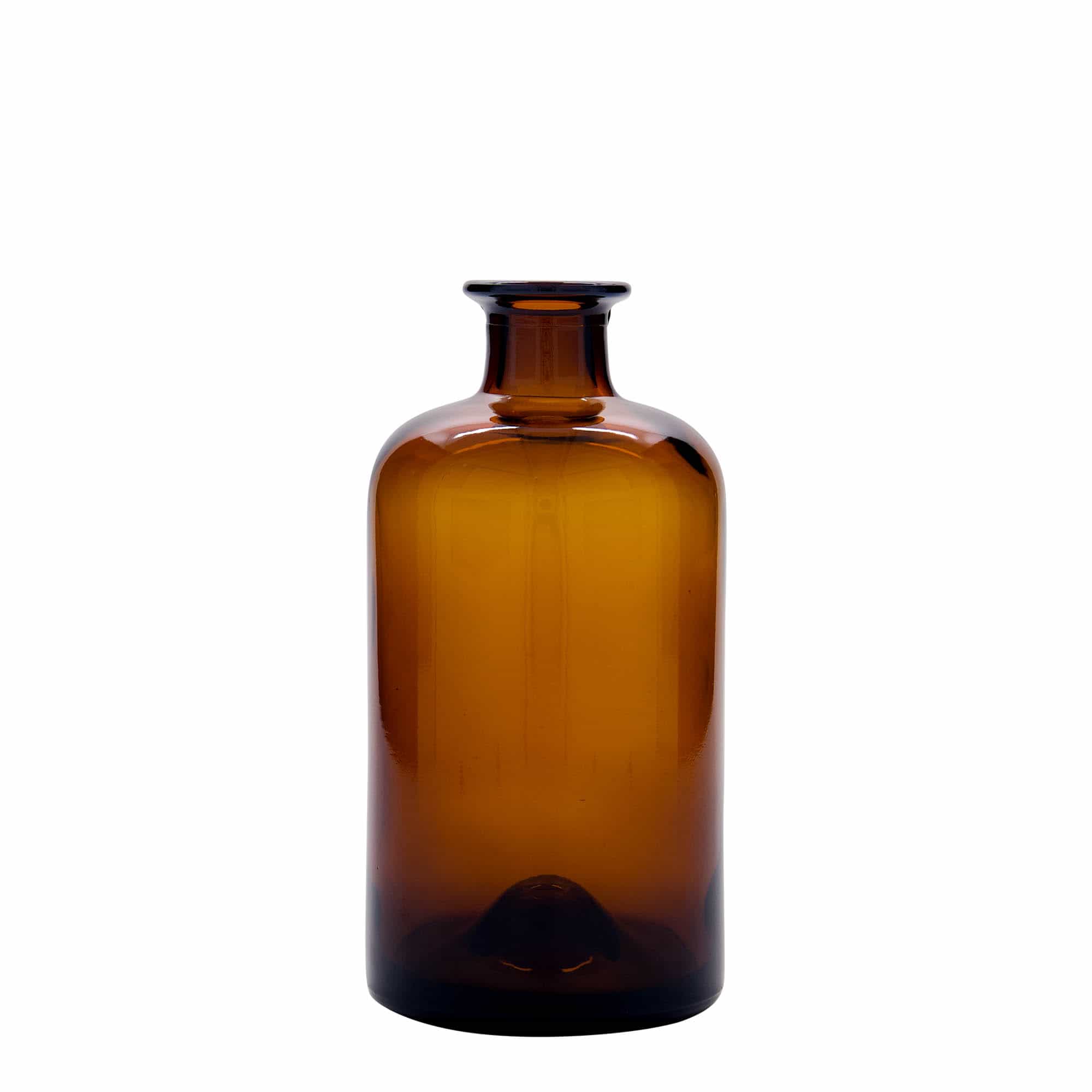 Γυάλινο μπουκάλι φαρμακείου 500 ml, καφέ, στόμιο: φελλός