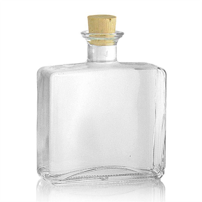 Γυάλινο μπουκάλι 'Julia' 500 ml, ορθογώνιο, στόμιο: φελλός Γυάλινο μπουκάλι 'Julia' 500 ml, ορθογώνιο, στόμιο: φελλός