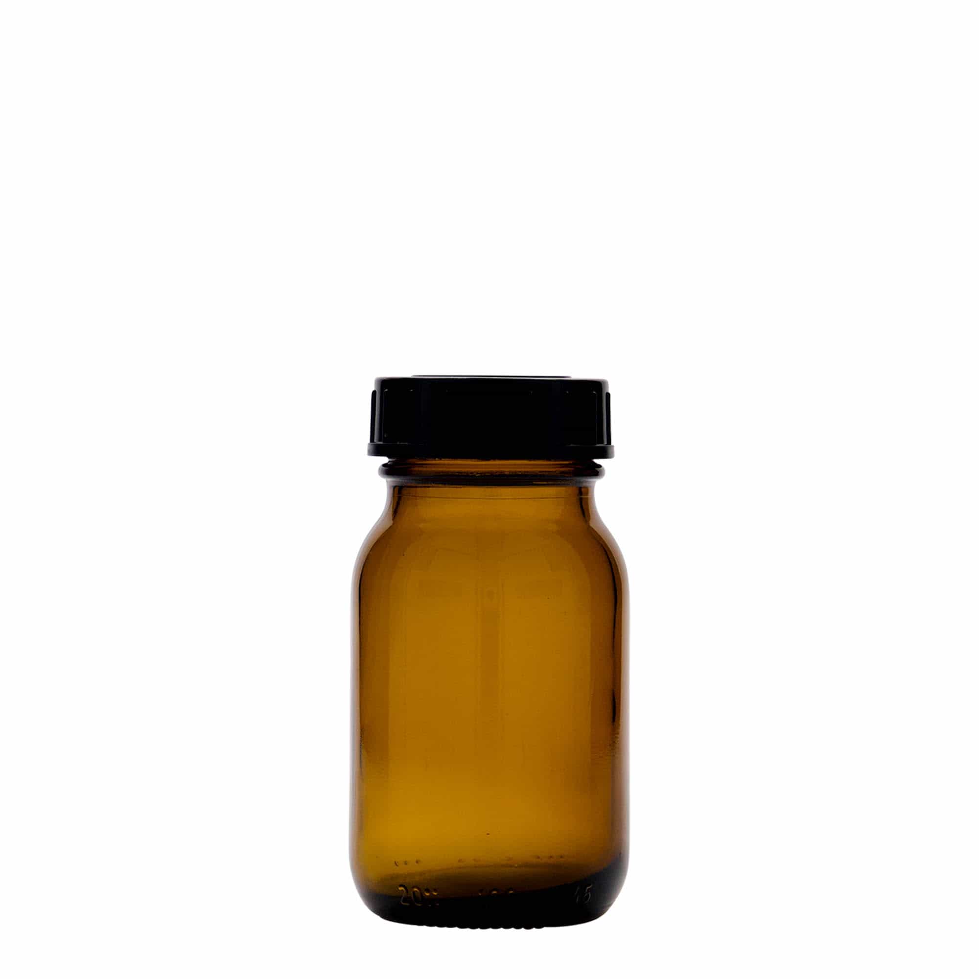Βάζο με φαρδύ λαιμό 100 ml, καφέ, στόμιο: DIN 40