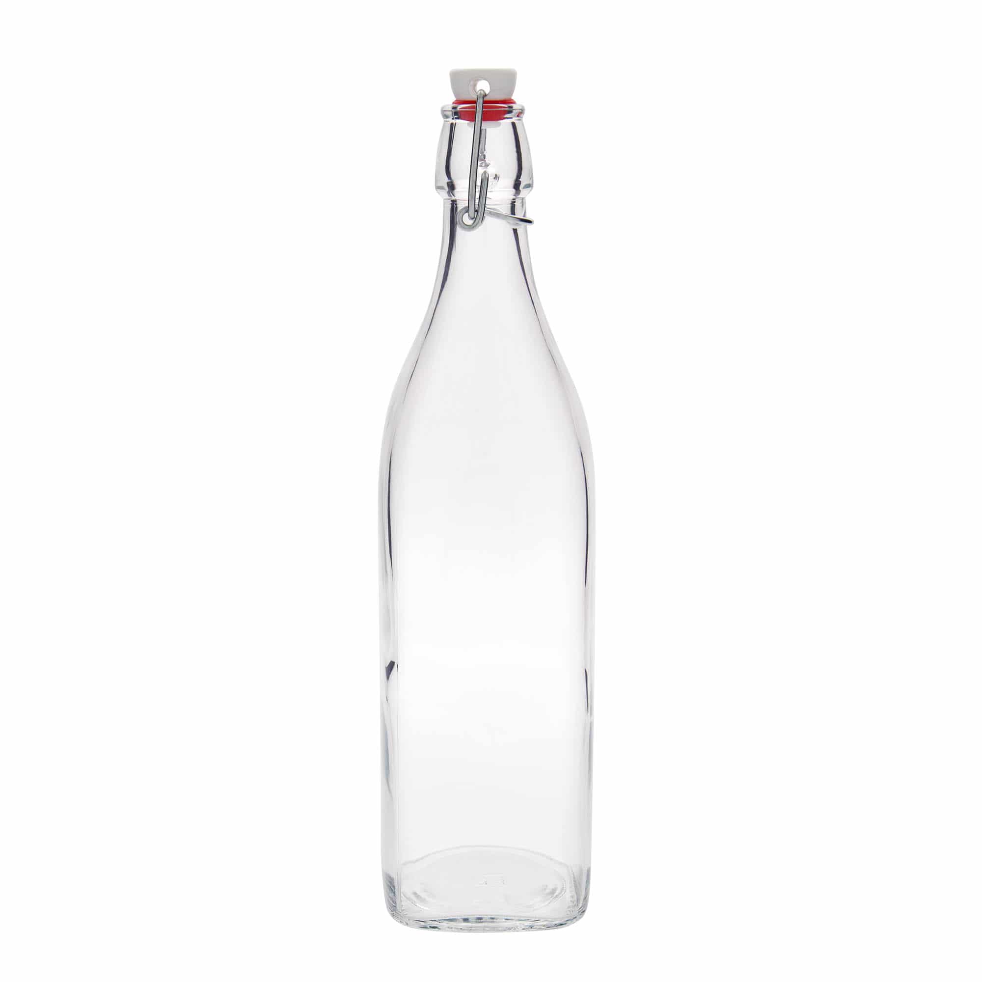 Γυάλινο μπουκάλι 'Swing' 1.000 ml, τετράγωνο, στόμιο: μηχανικό πώμα