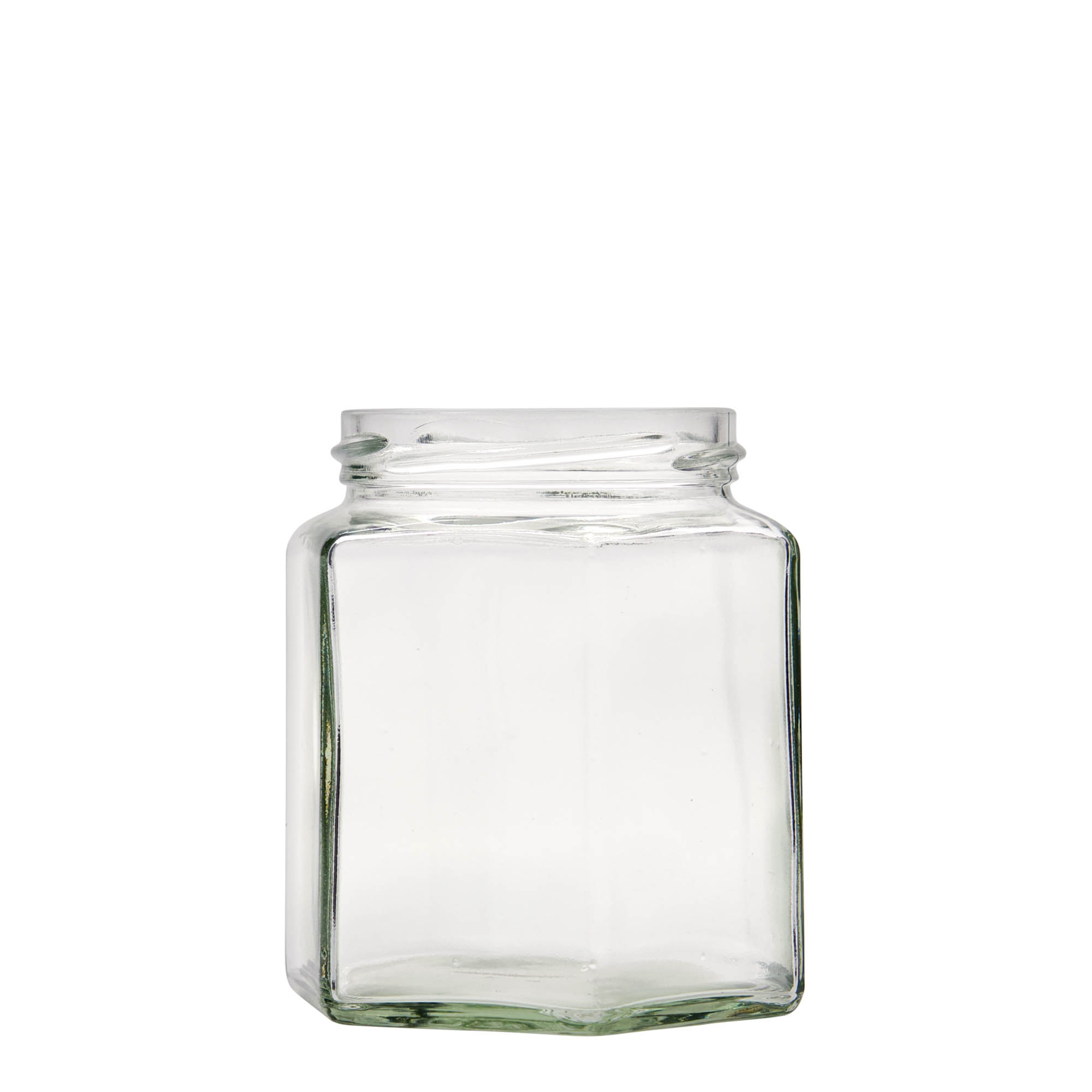 Εξάγωνο βάζο 390 ml, στόμιο: twist-off (TO 70) Εξάγωνο βάζο 390 ml, στόμιο: twist-off (TO 70)