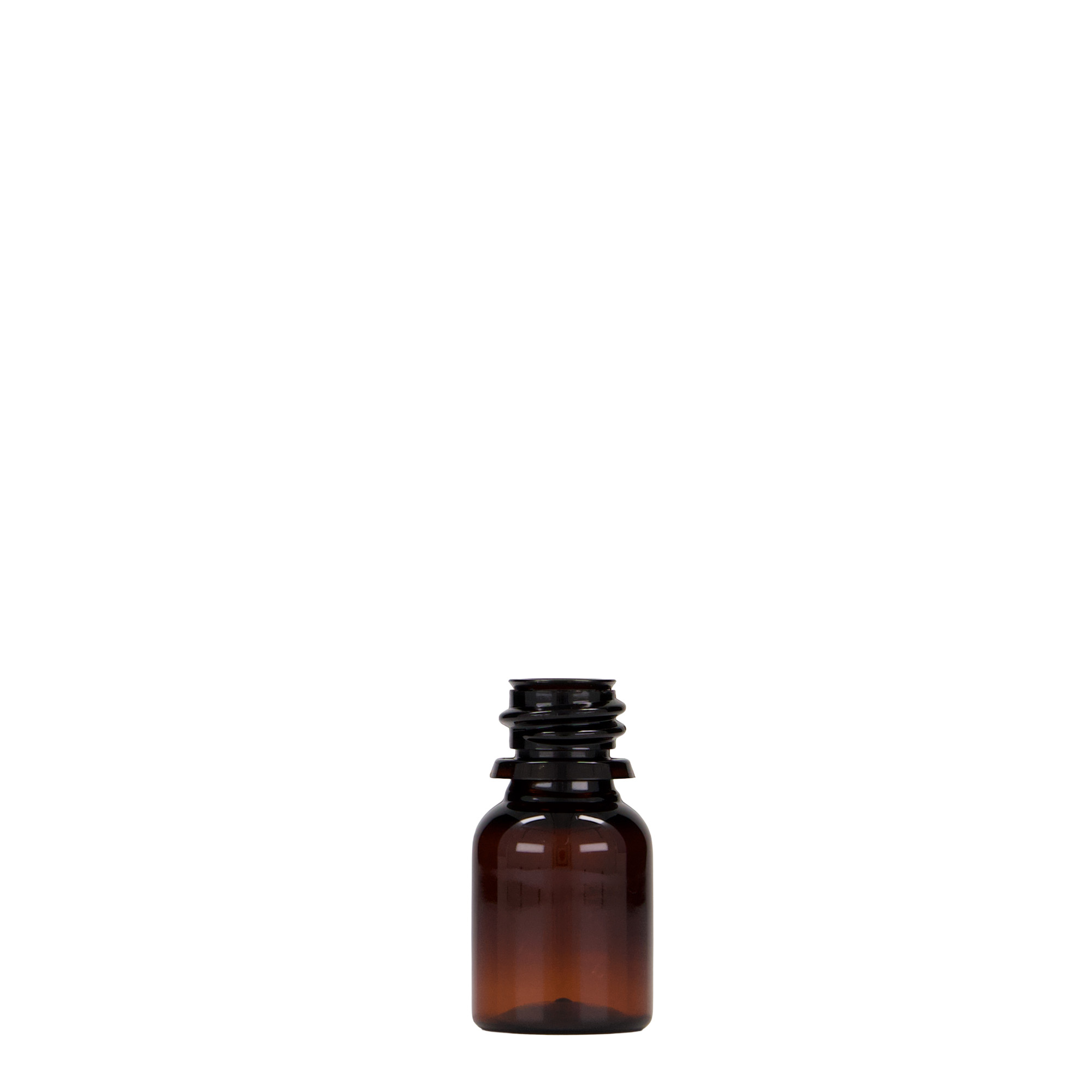 Μπουκάλι φαρμάκου PET 'Easy Living' 10 ml, καφέ, πλαστικό, στόμιο: DIN 18