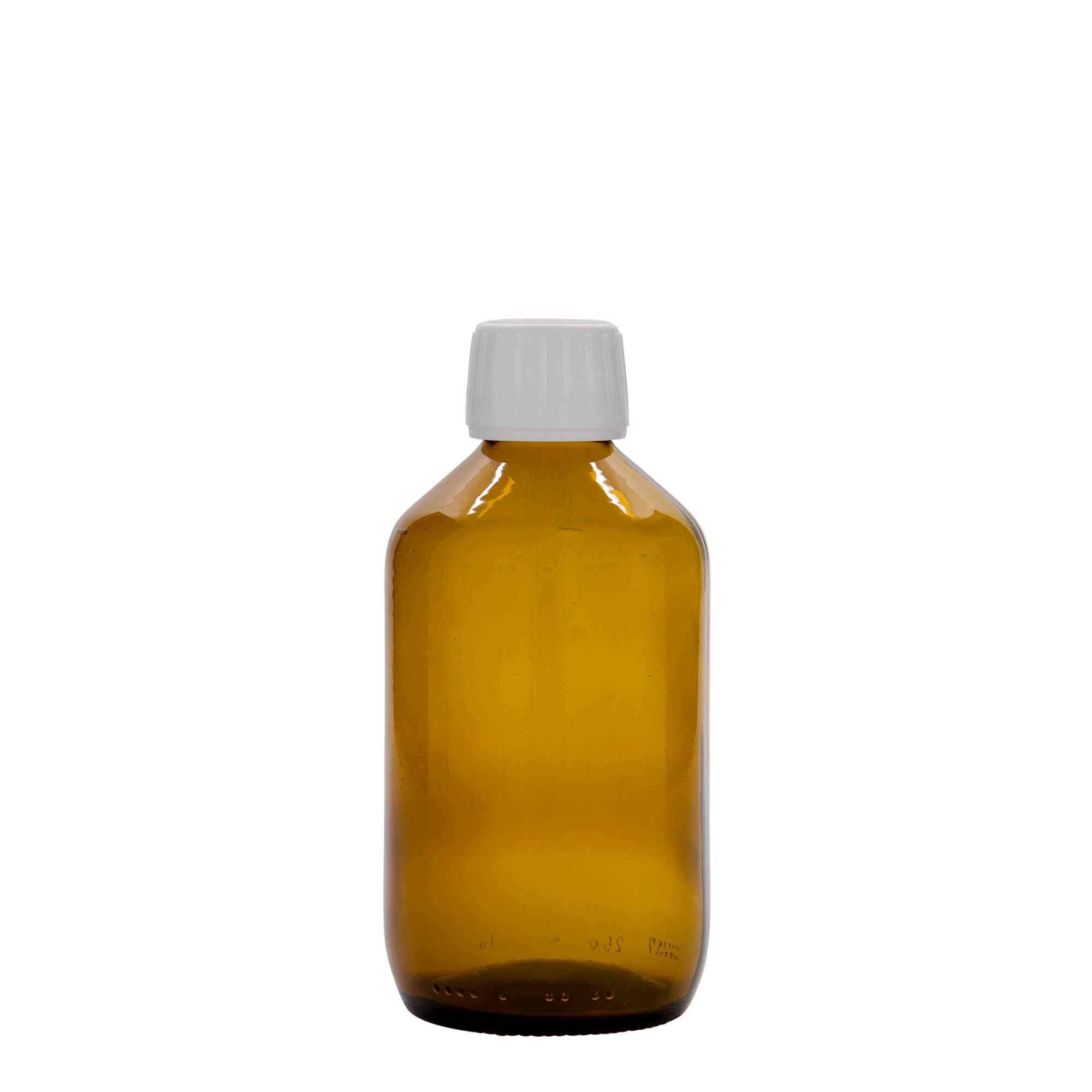 Μπουκάλι φαρμάκου 250 ml, καφέ, γυάλινο, στόμιο: PP 28