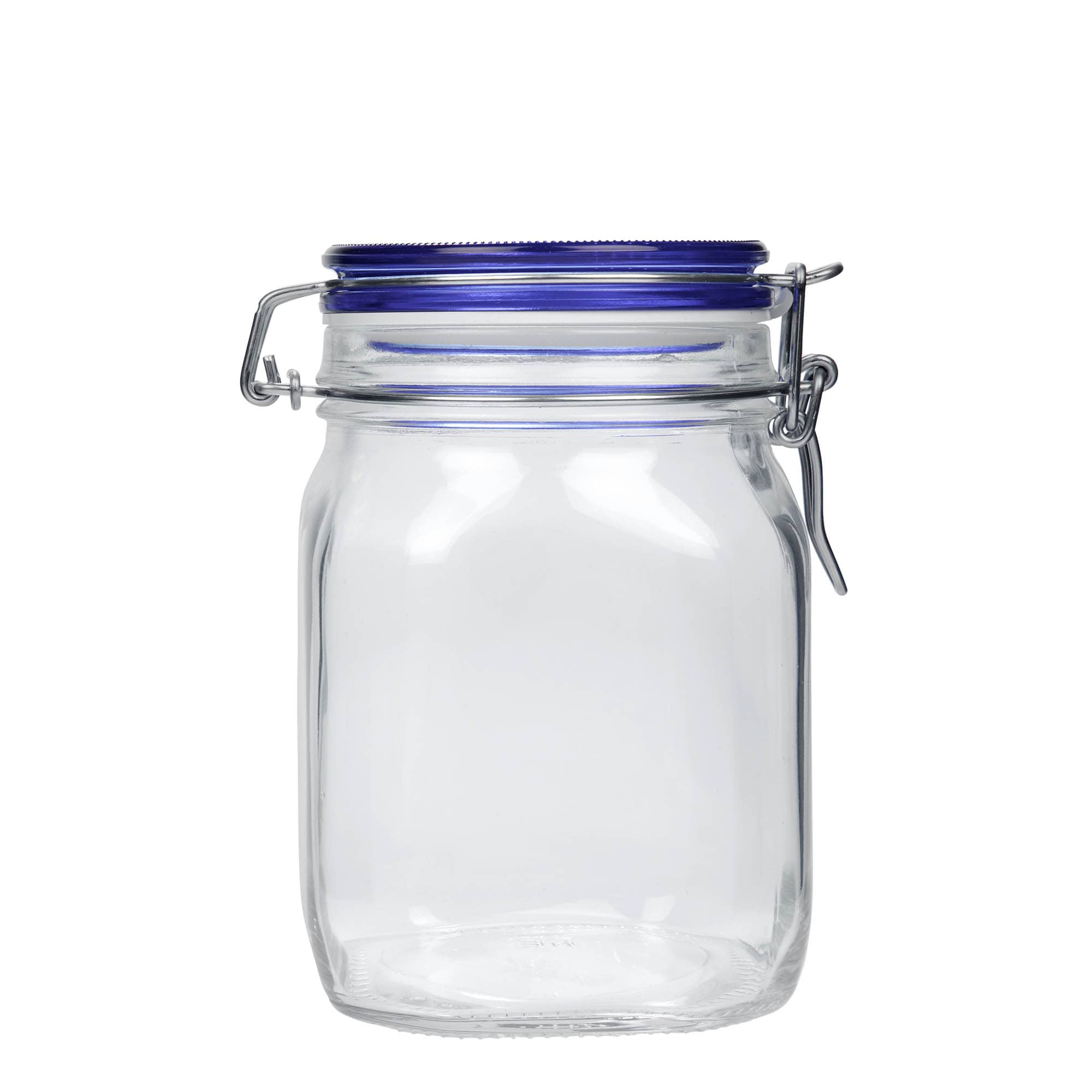 Βάζο με καπάκι με κλιπ 'Fido' Blue Top 1.000 ml, τετράγωνο, στόμιο: καπάκι με κλιπ