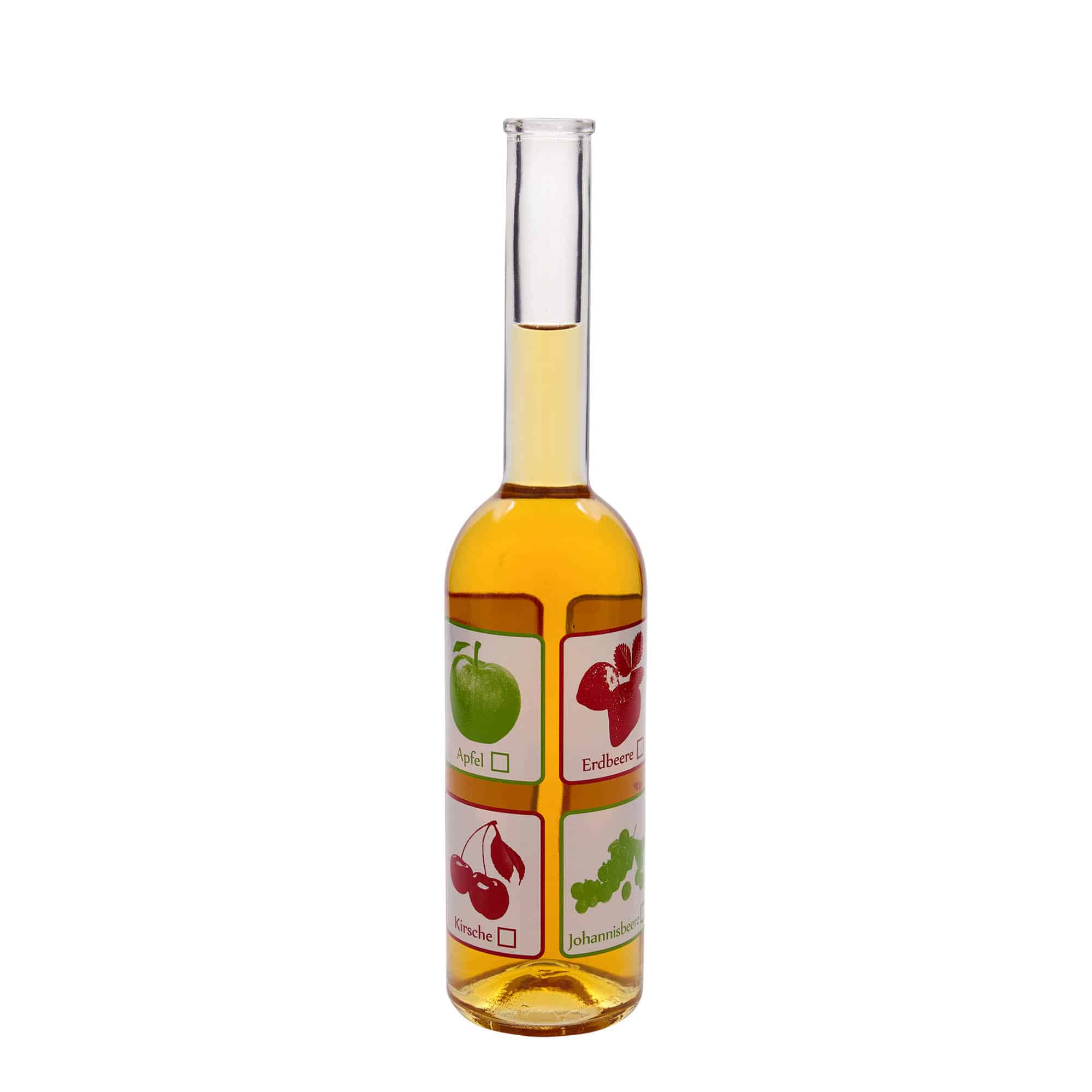 Γυάλινο μπουκάλι 'Opera' 500 ml, σχέδιο: φρούτα, στόμιο: φελλός