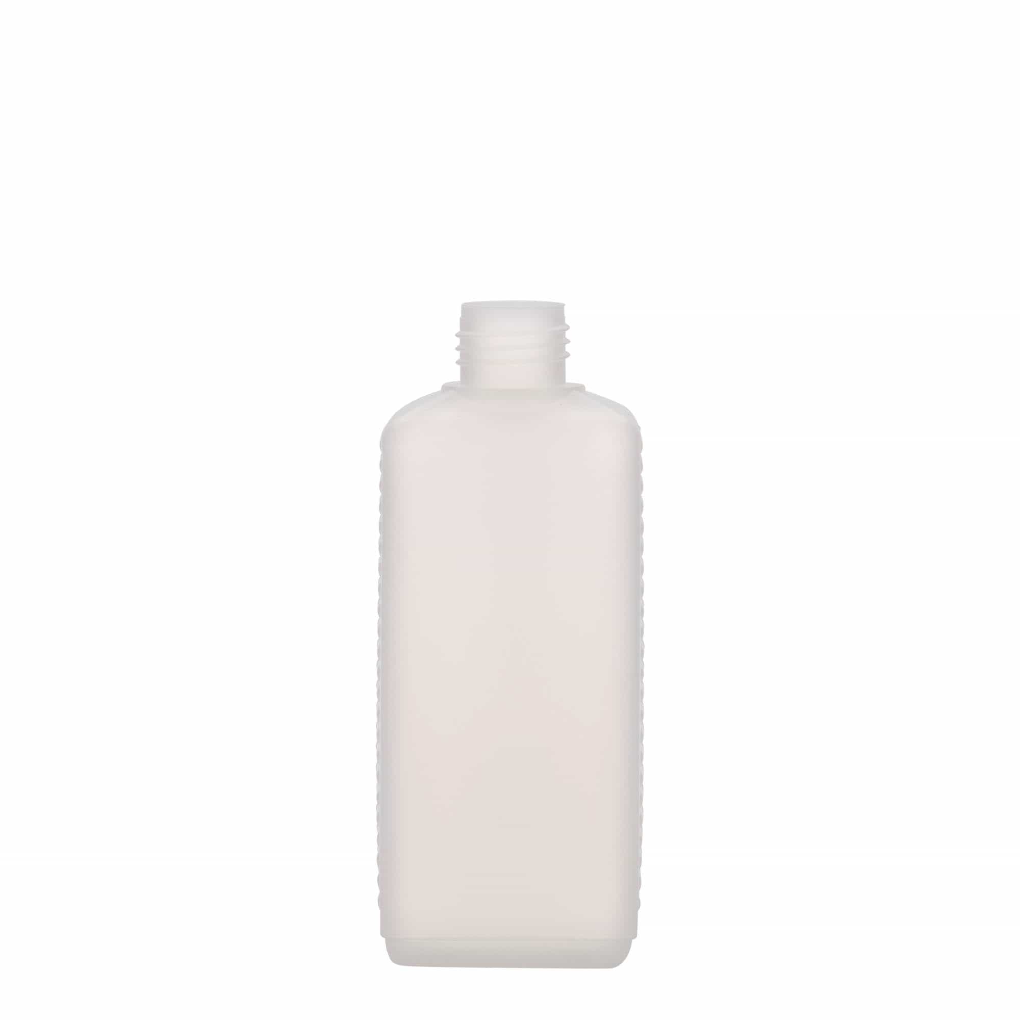 250 ml δοχείο κανίστρου, ορθογώνιο, πλαστικό HDPE, φυσικό, στόμιο: DIN 25 EPE