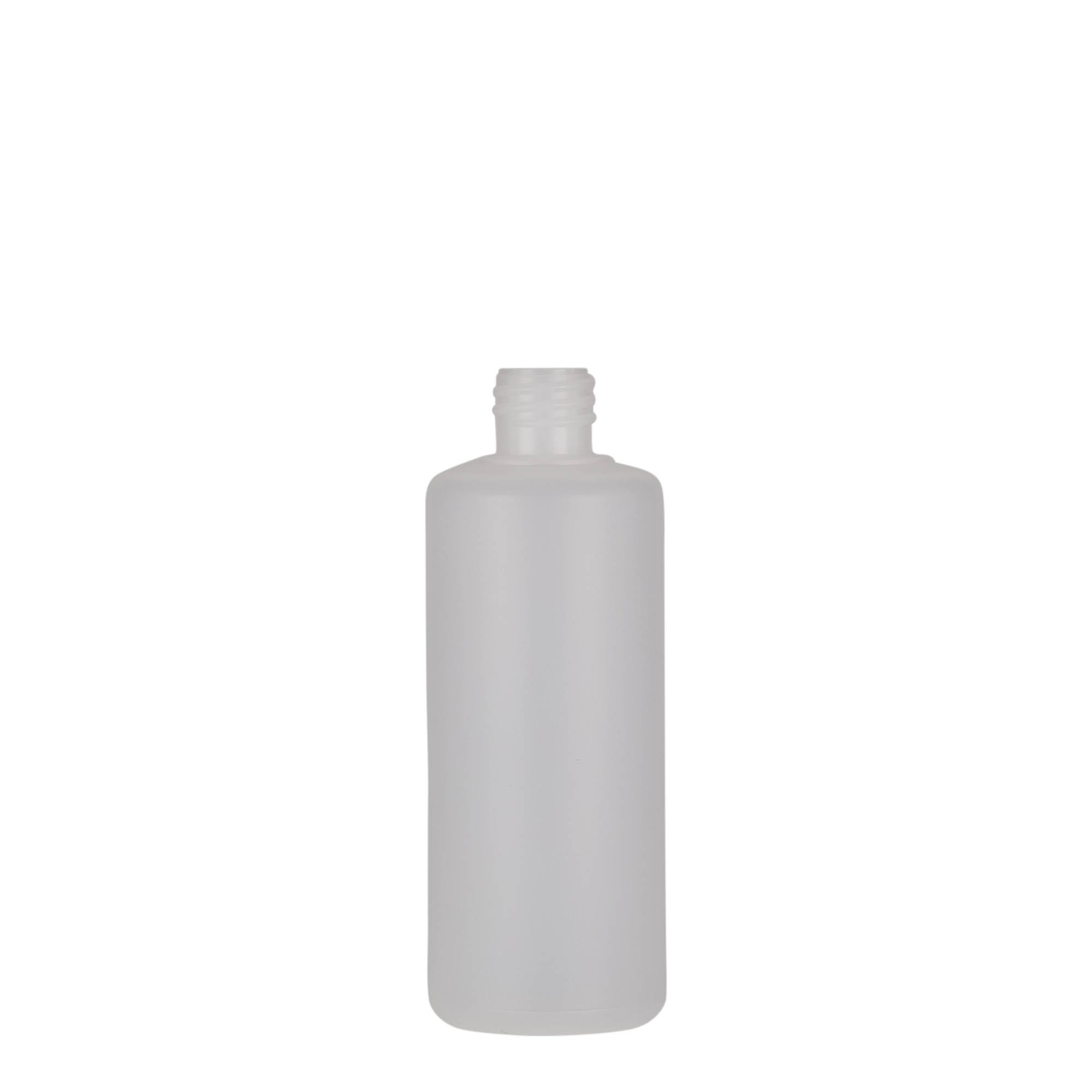 Στρογγυλό μπουκάλι 100 ml, πλαστικό PE, φυσικό χρώμα, στόμιο: βιδωτό πώμα
