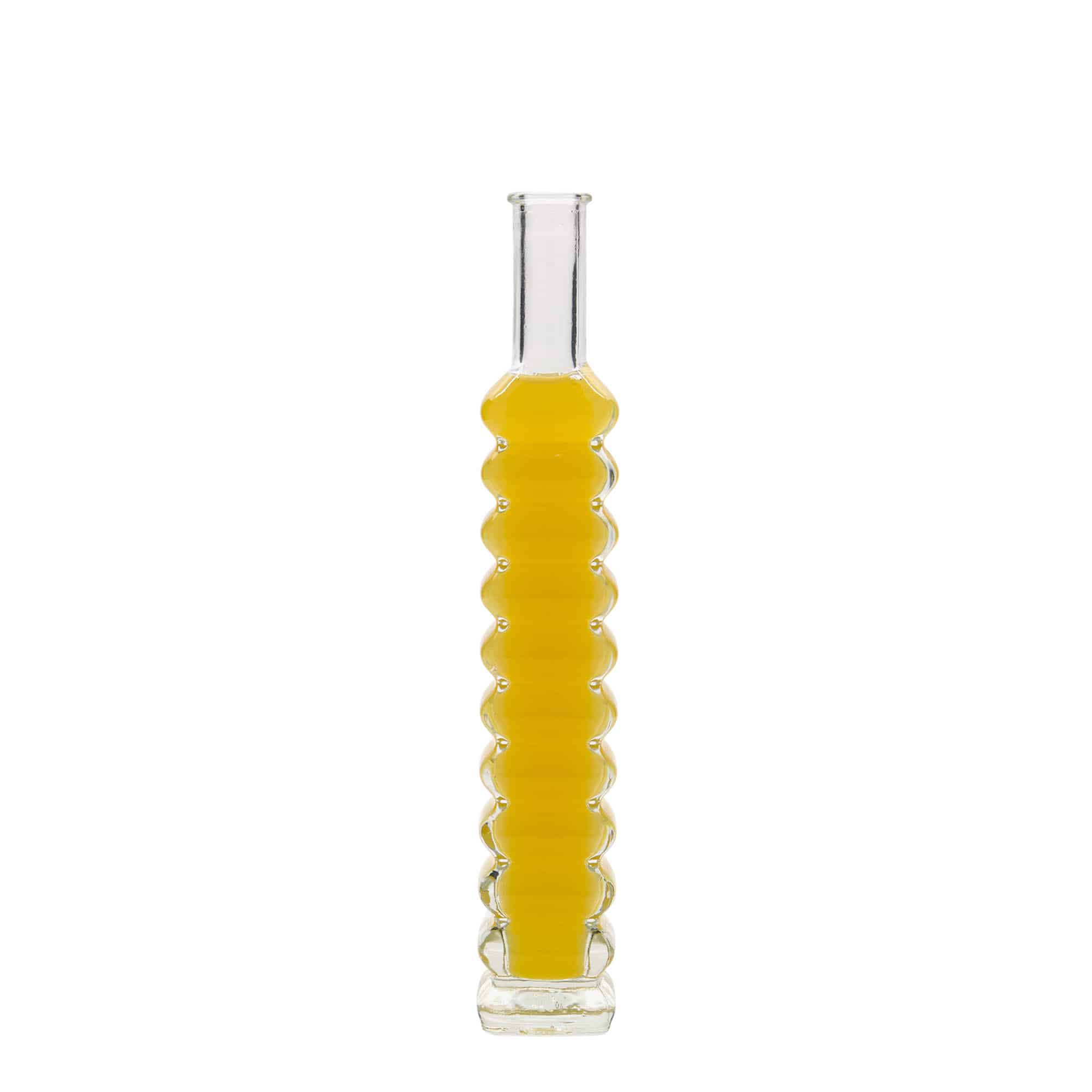 100 ml γυάλινο μπουκάλι 'Roma', τετράγωνο, στόμιο: φελλός