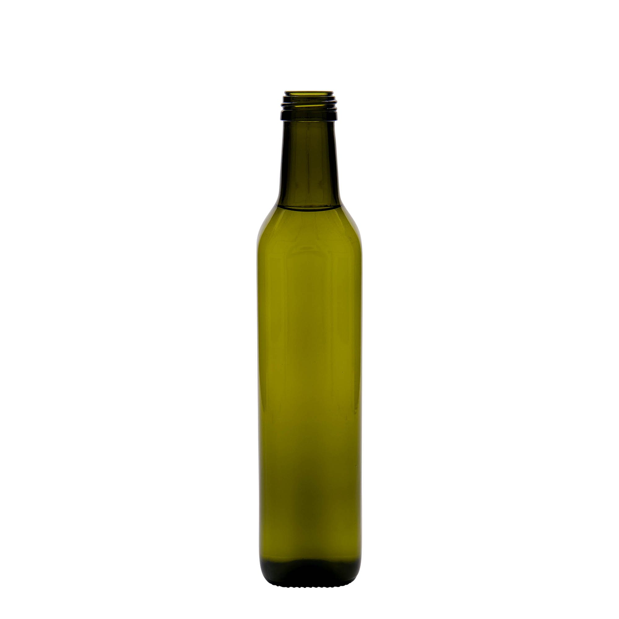 Γυάλινο μπουκάλι 'Marasca' 500 ml, τετράγωνο, πράσινο αντικέ, στόμιο: PP 31,5