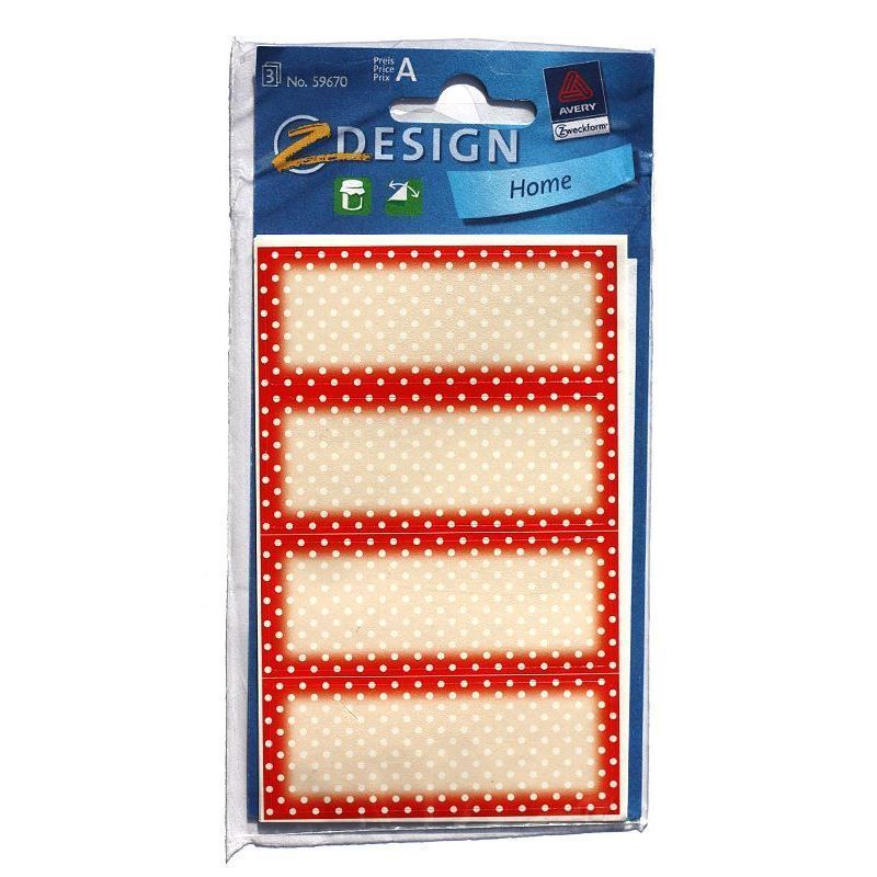 Ετικέτες Zweckform 'Red Dots', ορθογώνιες, χάρτινες, πολύχρωμες