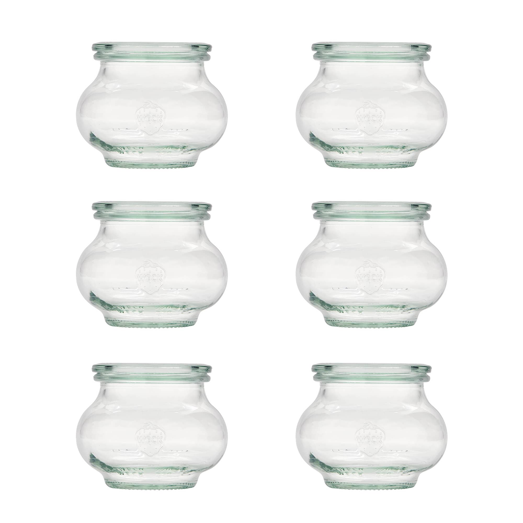 6x Διακοσμητικό βάζο WECK 220 ml με γυάλινο καπάκι RR 60