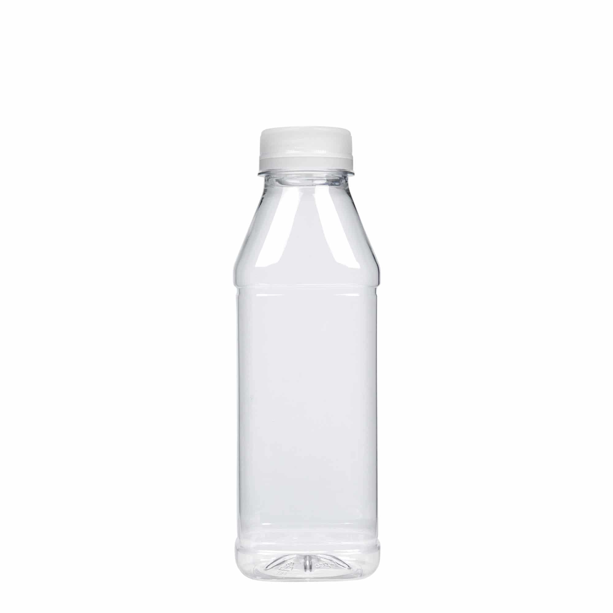 Μπουκάλι PET 'Milk and Juice Carré' 500 ml, τετράγωνο, πλαστικό, στόμιο: 38 mm