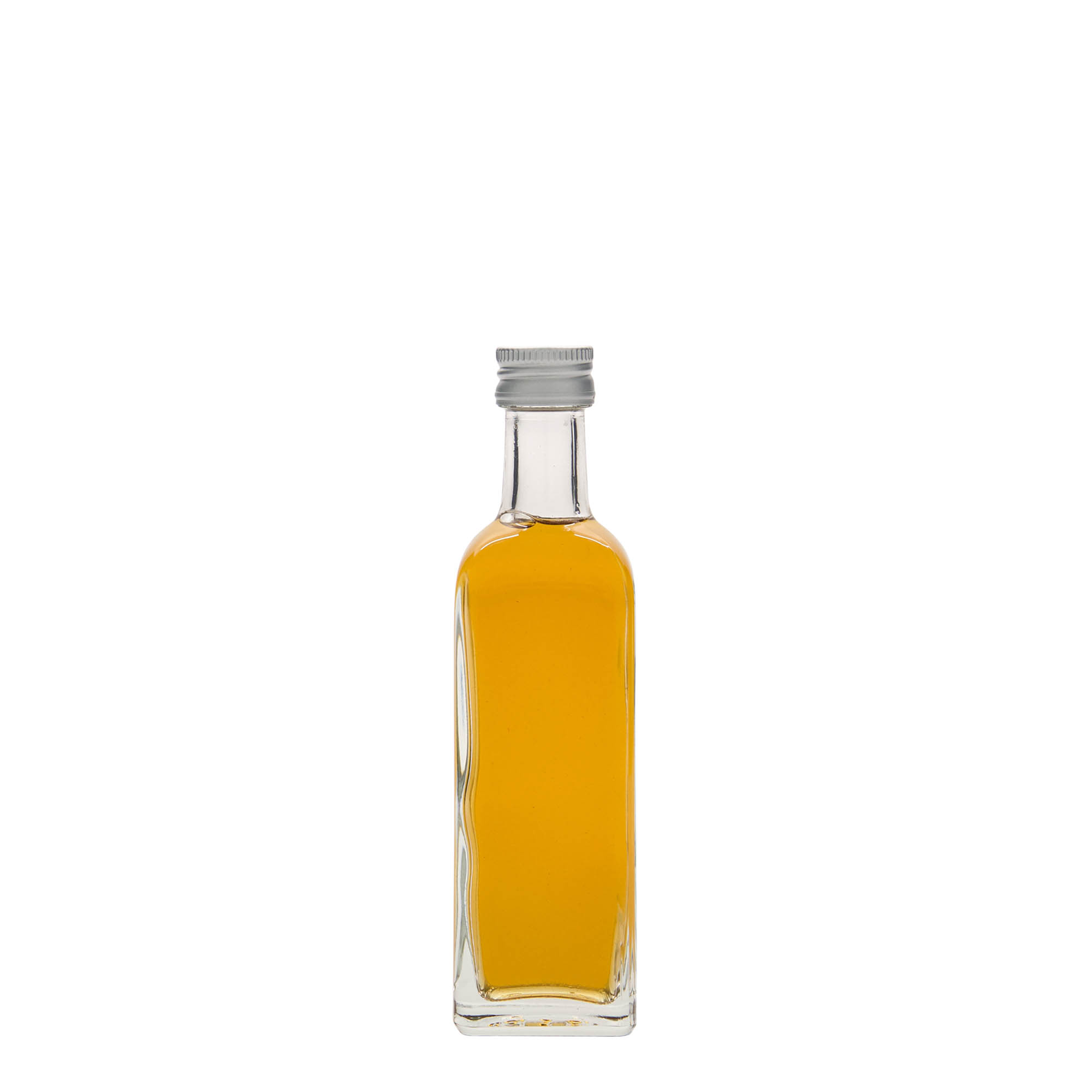 Γυάλινο μπουκάλι 'Marasca' 60 ml, τετράγωνο, στόμιο: PP 18 Γυάλινο μπουκάλι 'Marasca' 60 ml, τετράγωνο, στόμιο: PP 18
