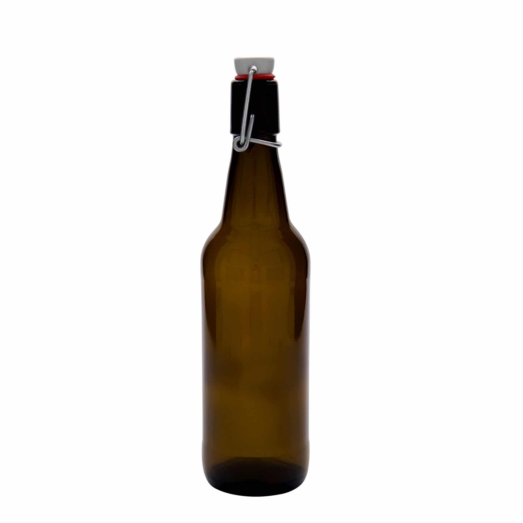 Μπουκάλι μπύρας 500 ml, γυάλινο, καφέ, στόμιο: μηχανικό πώμα