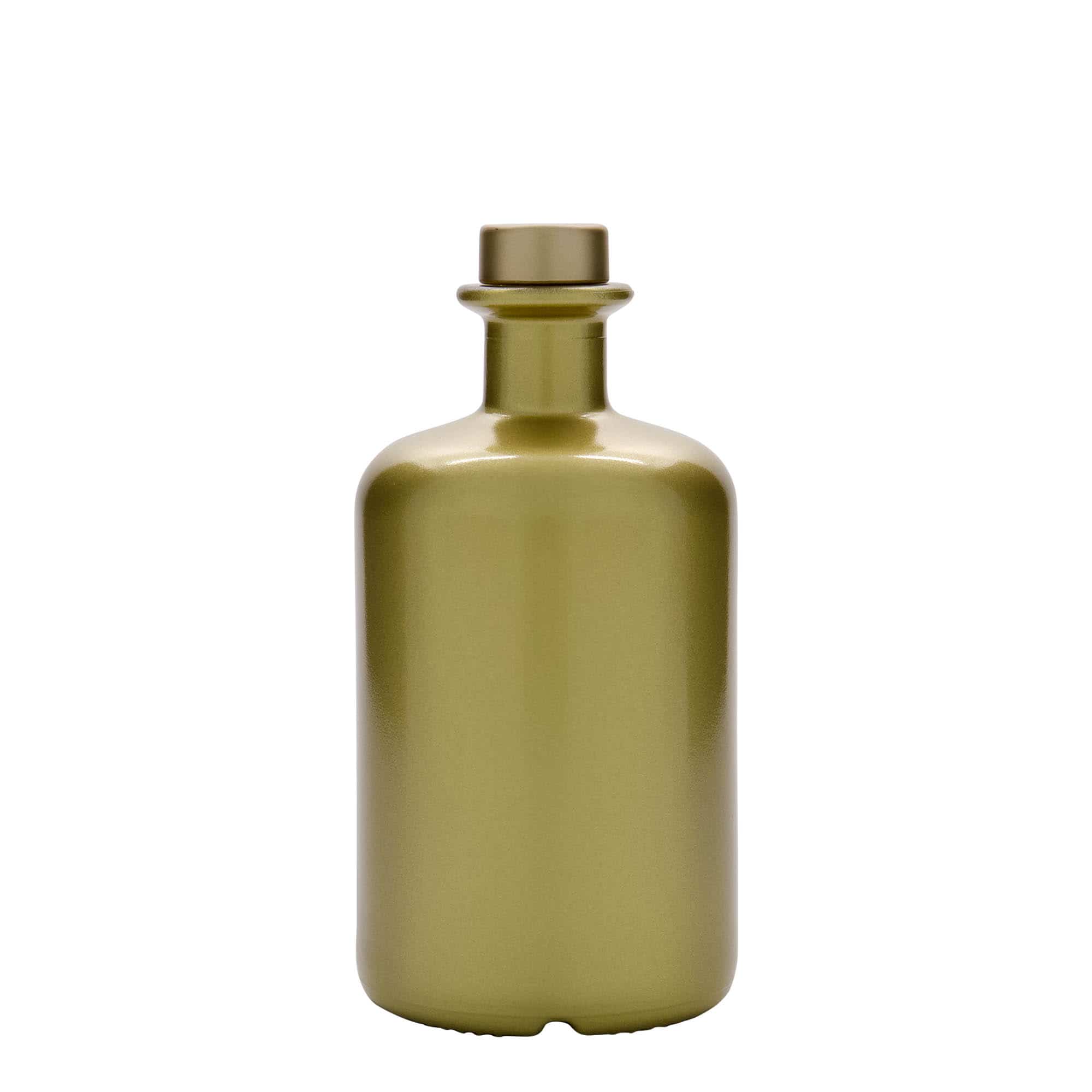 Γυάλινο μπουκάλι φαρμακείου 500 ml, χρυσό, στόμιο: φελλός