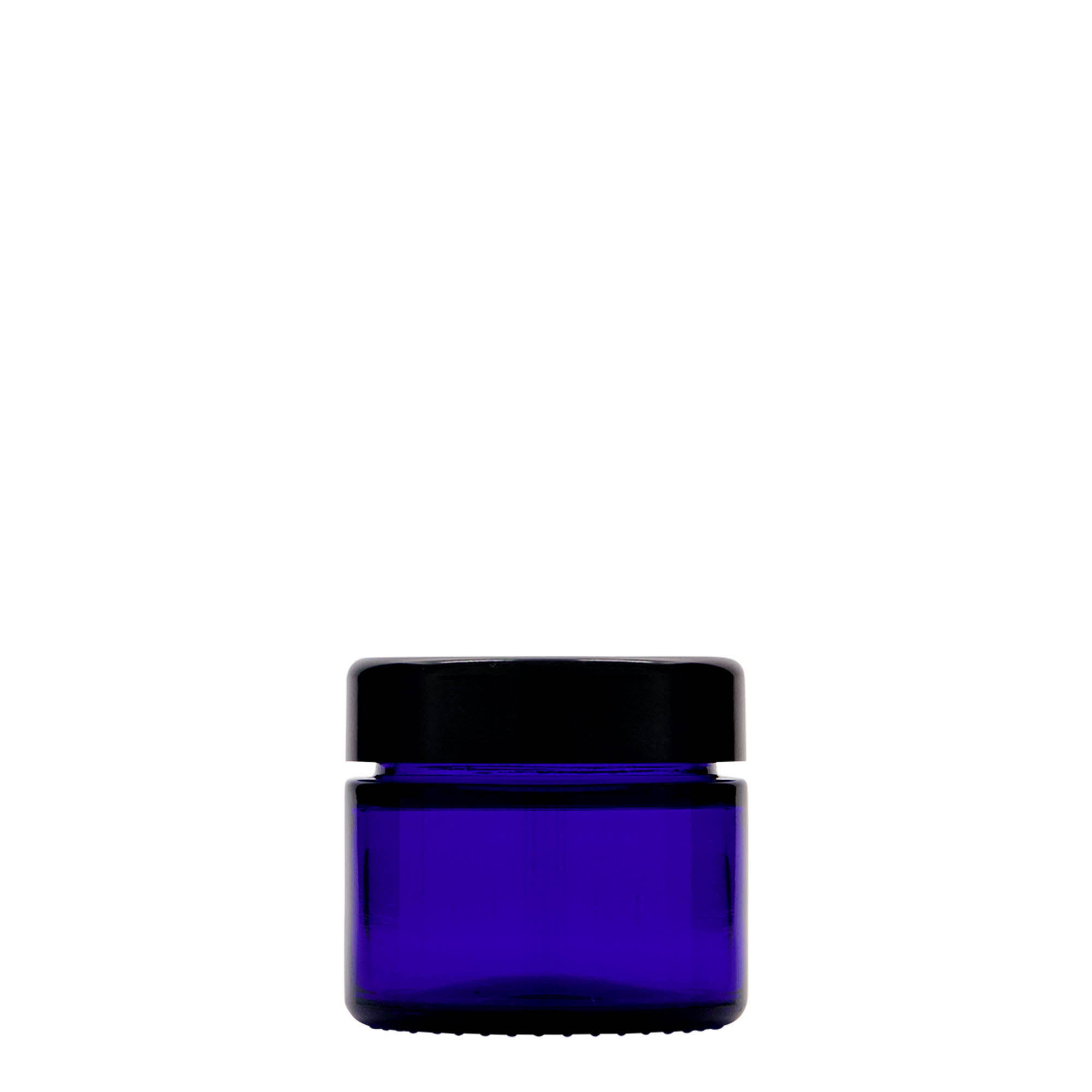 Βάζο για καλλυντικά 'Blue Edition' 50 ml, γυάλινο, μπλε ρουά, στόμιο: βιδωτό πώμα