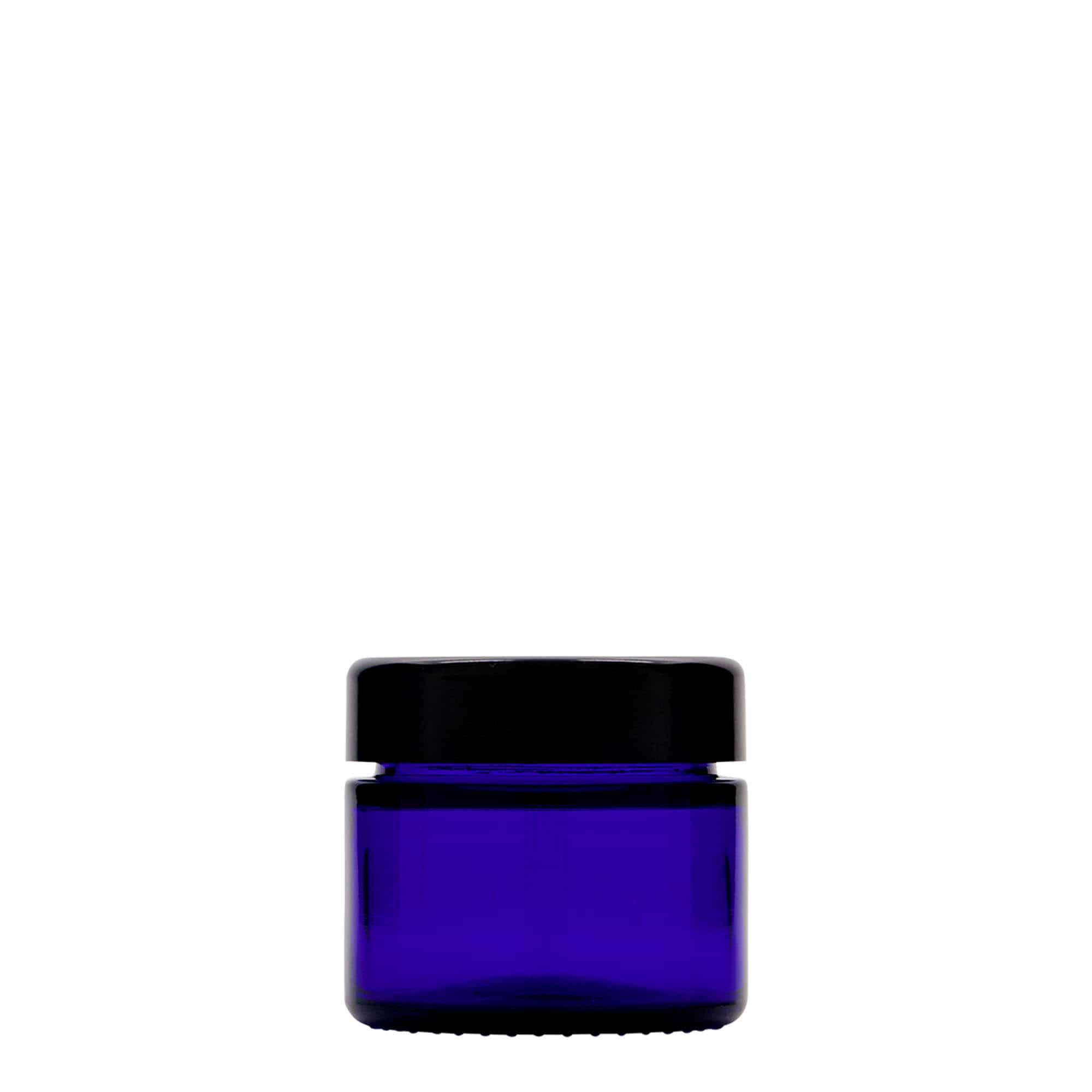 50 ml βαζάκι 'Blue Edition', γυαλί, βασιλικό μπλε, στόμιο: βιδωτό καπάκι
