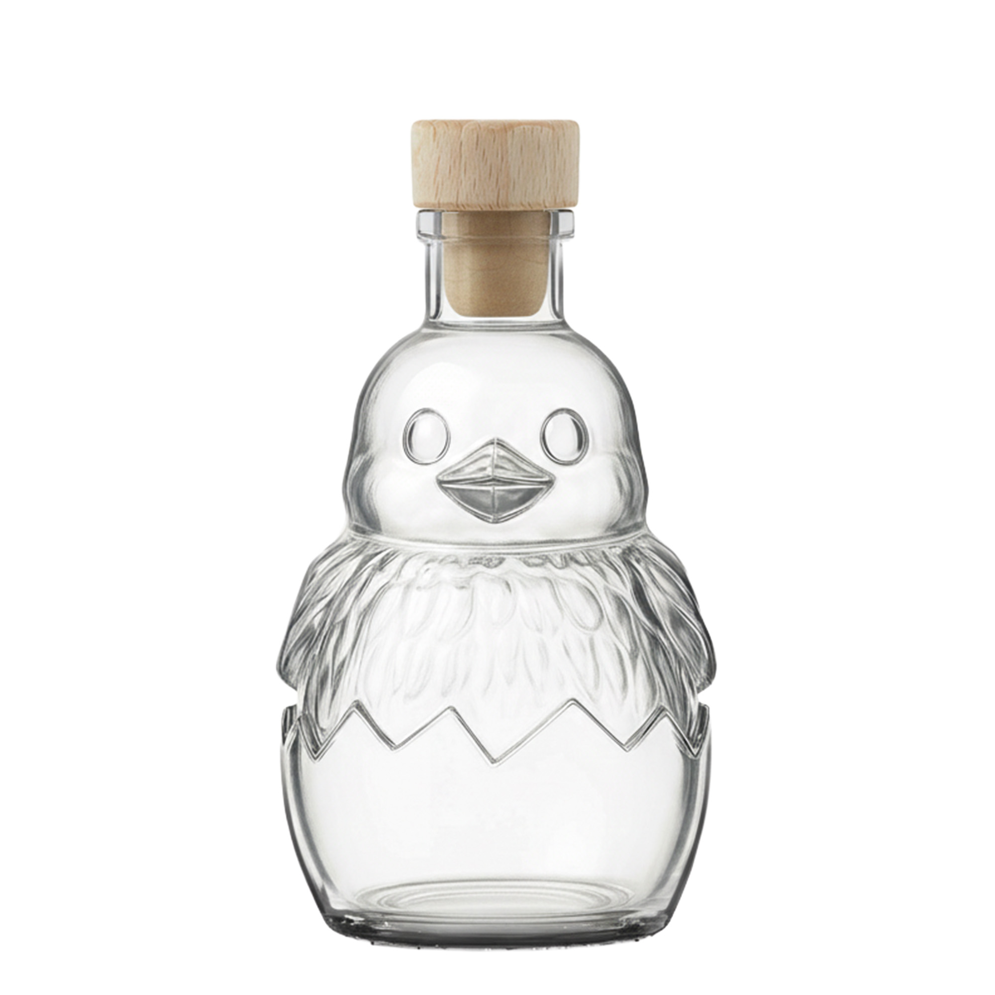 200 ml Glasflasche 'Küken', Mündung: Kork 200 ml Glasflasche 'Küken', Mündung: Kork