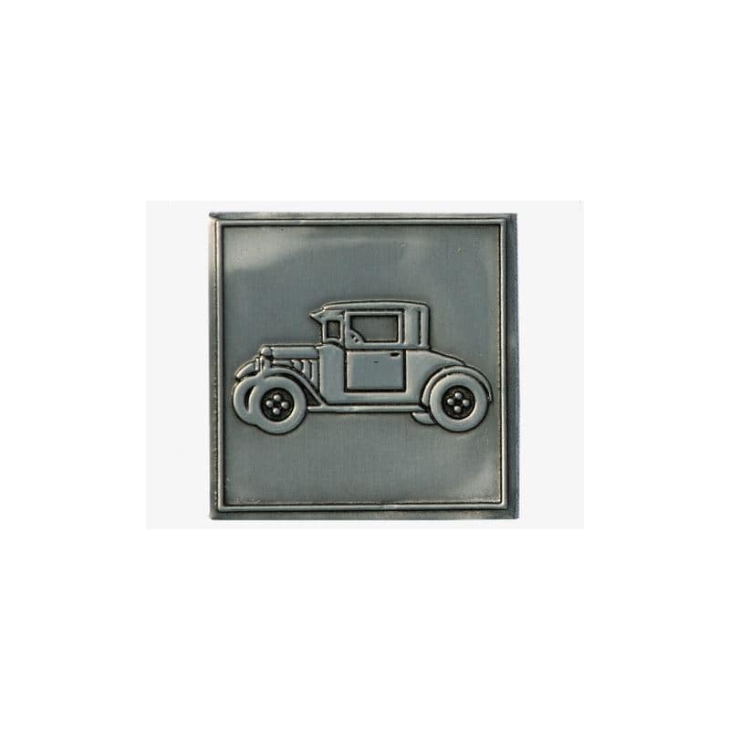 Μεταλλική ετικέτα 'Oldtimer', τετράγωνη, μεταλλική, ασημί Μεταλλική ετικέτα 'Oldtimer', τετράγωνη, μεταλλική, ασημί
