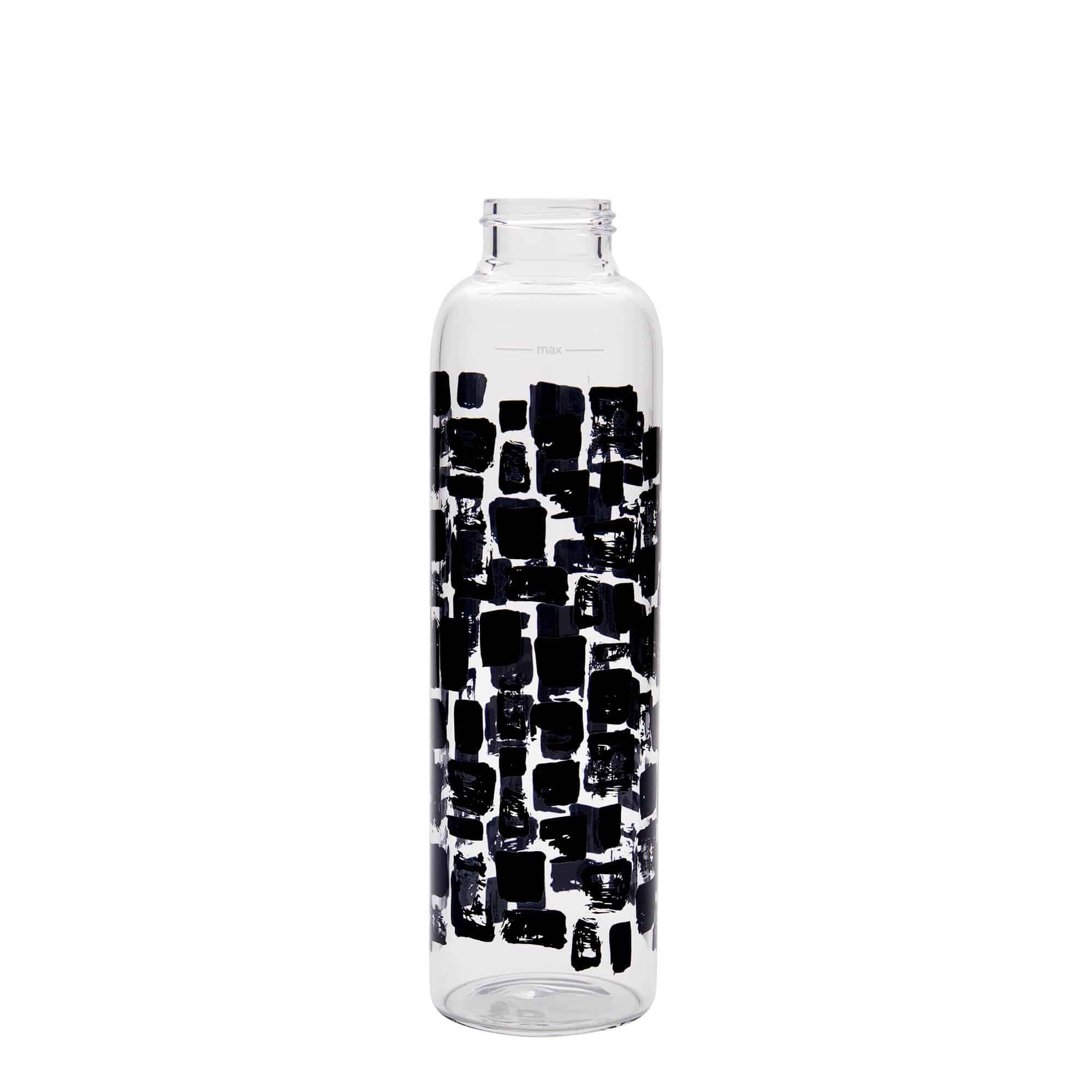 500 ml Παγούρι πόσης 'Περσέας - Μαύρα Ορθογώνια', Στόμιο: Βιδωτό καπάκι