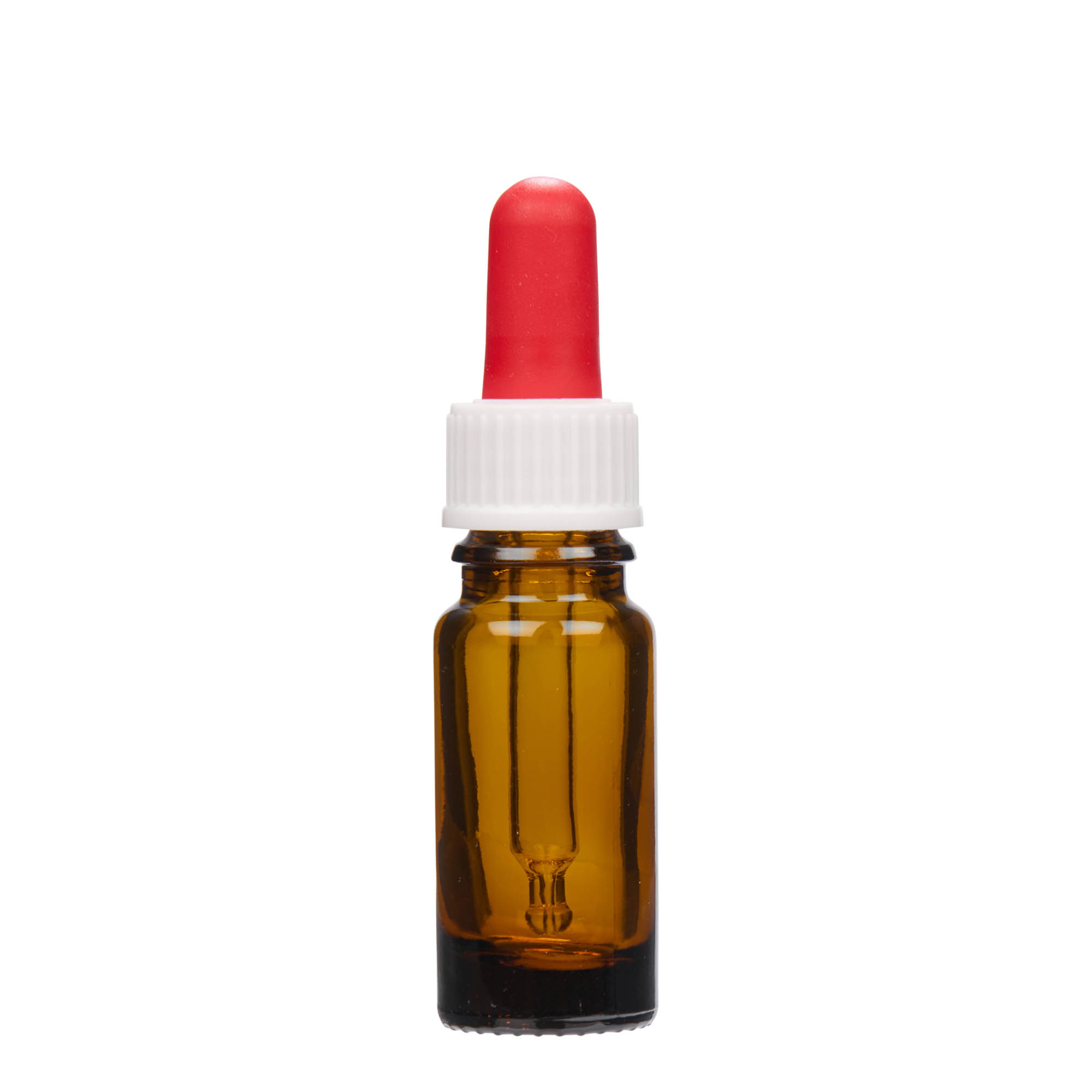 Μπουκάλι φαρμάκου με σταγονόμετρο 10 ml, γυάλινο, καφέ, στόμιο: DIN 18