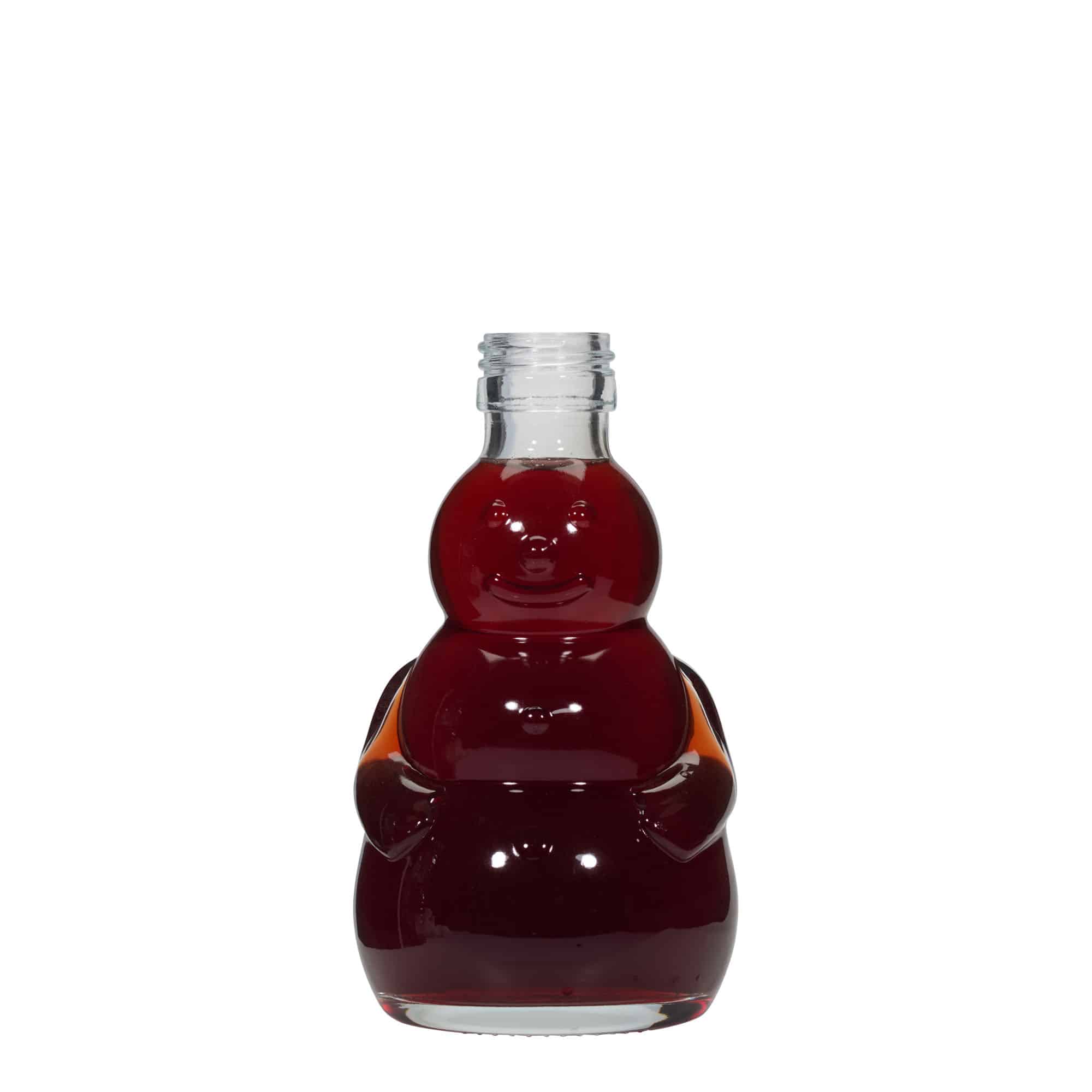 200 ml Glasflasche 'Schneemann', Mündung: PP 28
