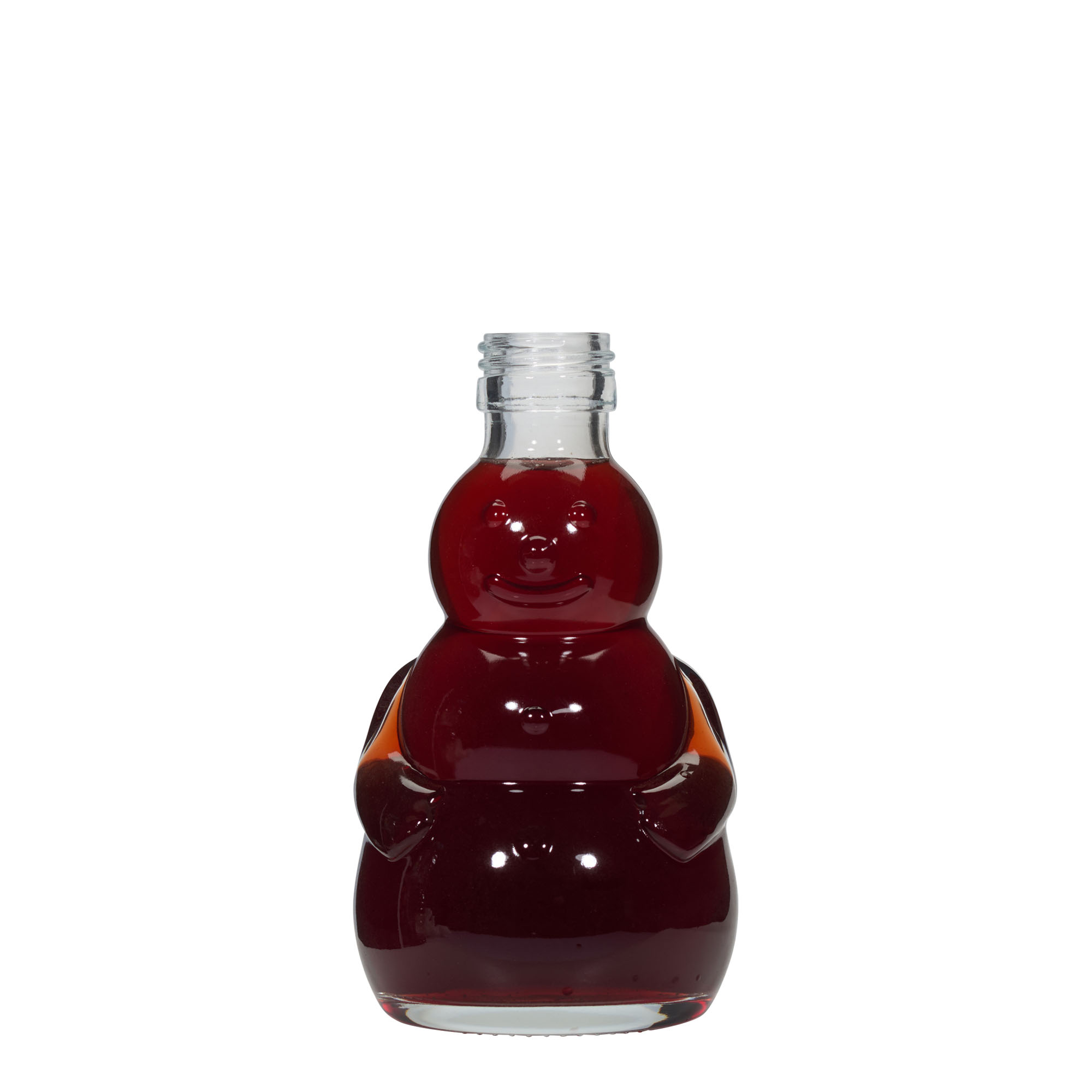 200 ml Glasflasche 'Schneemann', Mündung: PP 28 200 ml Glasflasche 'Schneemann', Mündung: PP 28