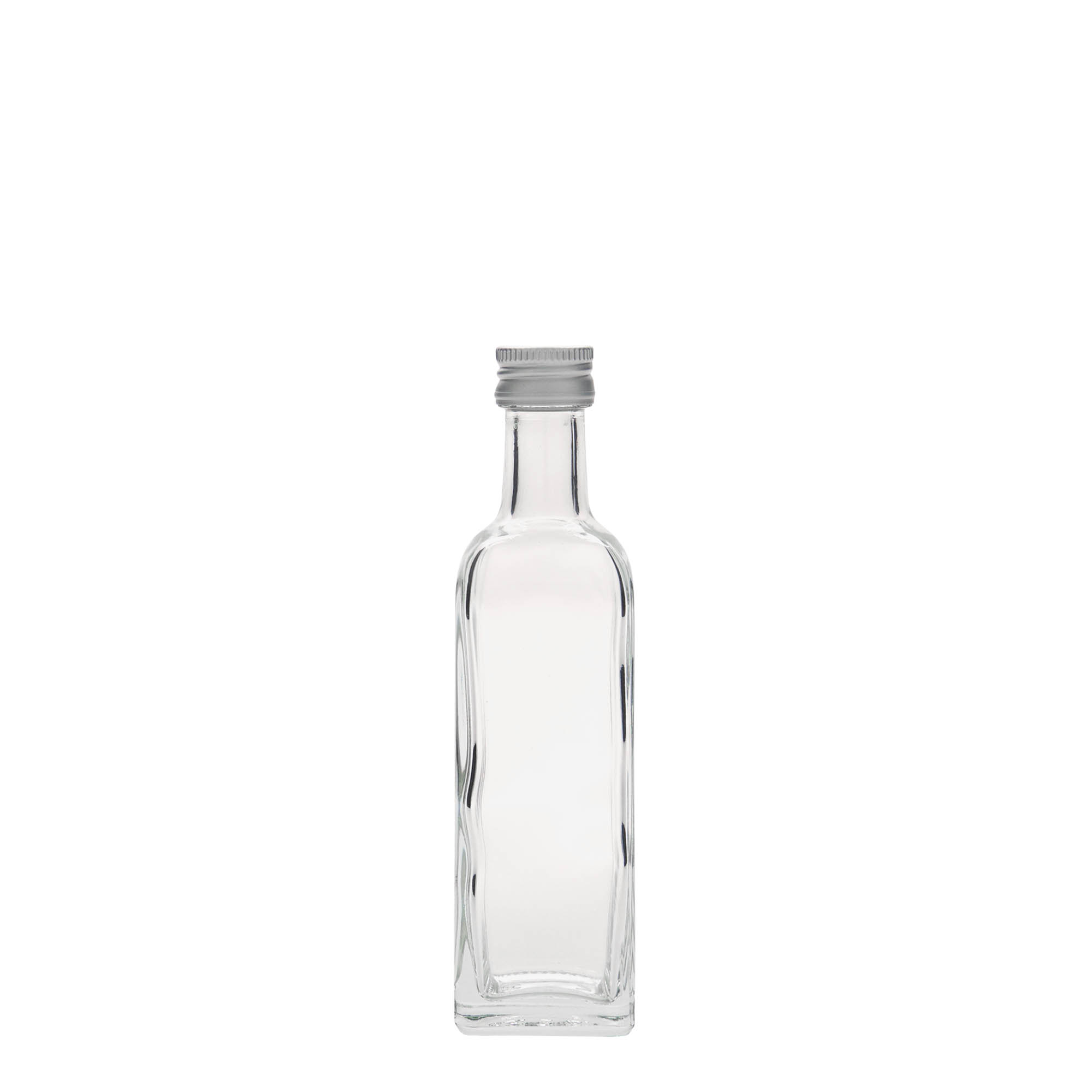 Γυάλινο μπουκάλι 'Marasca' 60 ml, τετράγωνο, στόμιο: PP 18 Γυάλινο μπουκάλι 'Marasca' 60 ml, τετράγωνο, στόμιο: PP 18