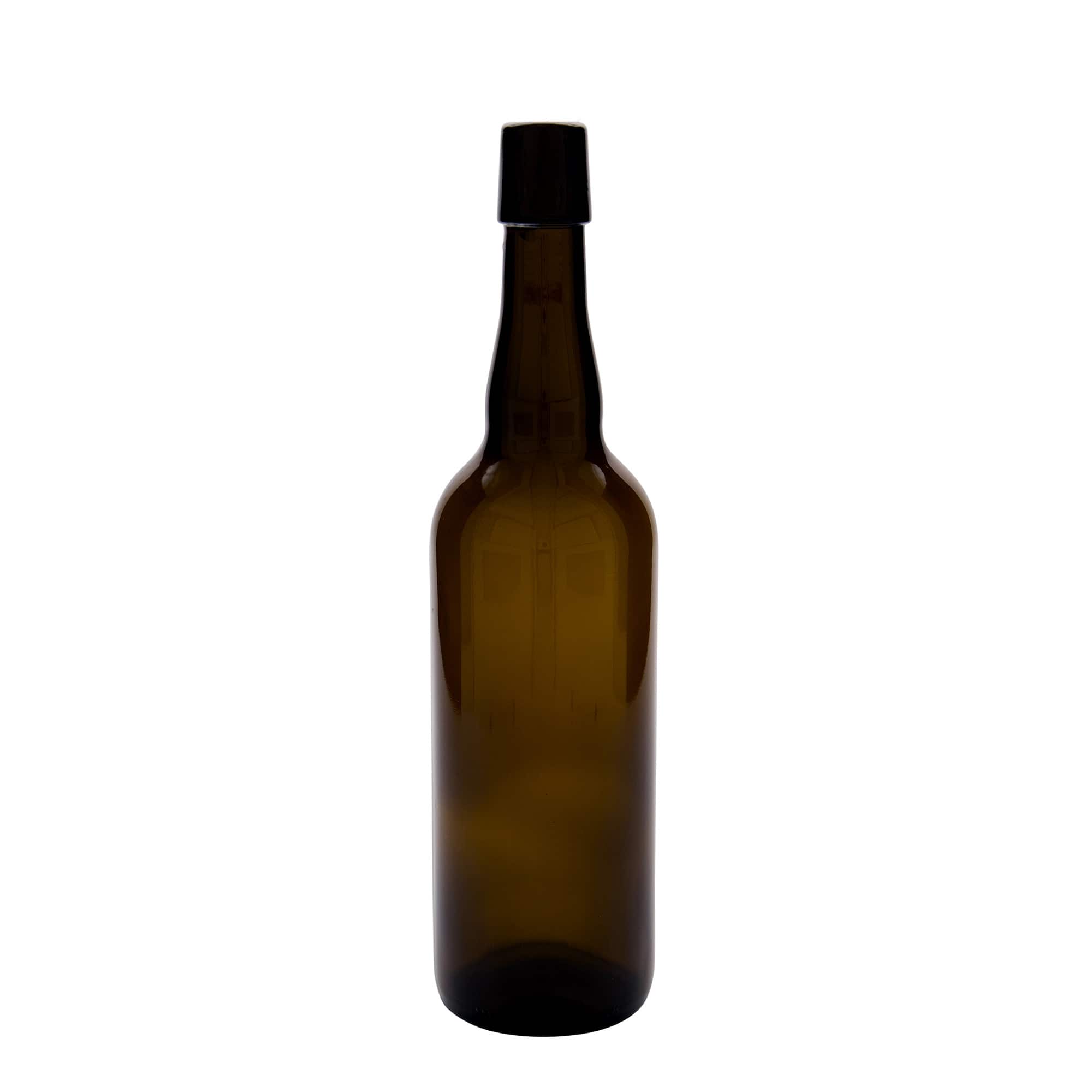 750 ml μπουκάλι μπύρας Βέλγιο, γυαλί, καφέ, στόμιο: κλείσιμο με μπρούτζινο μηχανισμό