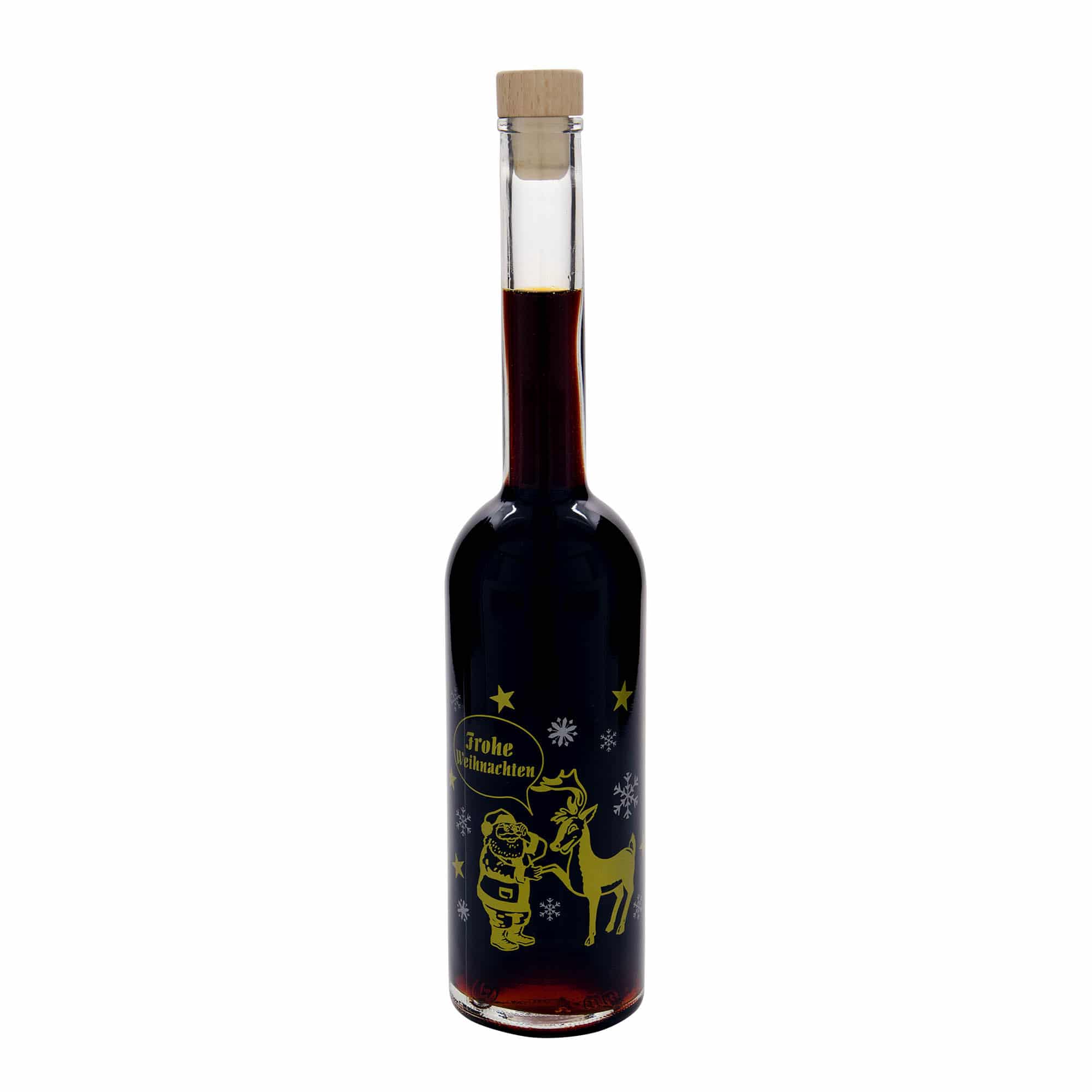 500 ml γυάλινο μπουκάλι 'Opera', σχέδιο: Πυροτεχνήματα, στόμιο: φελλός
