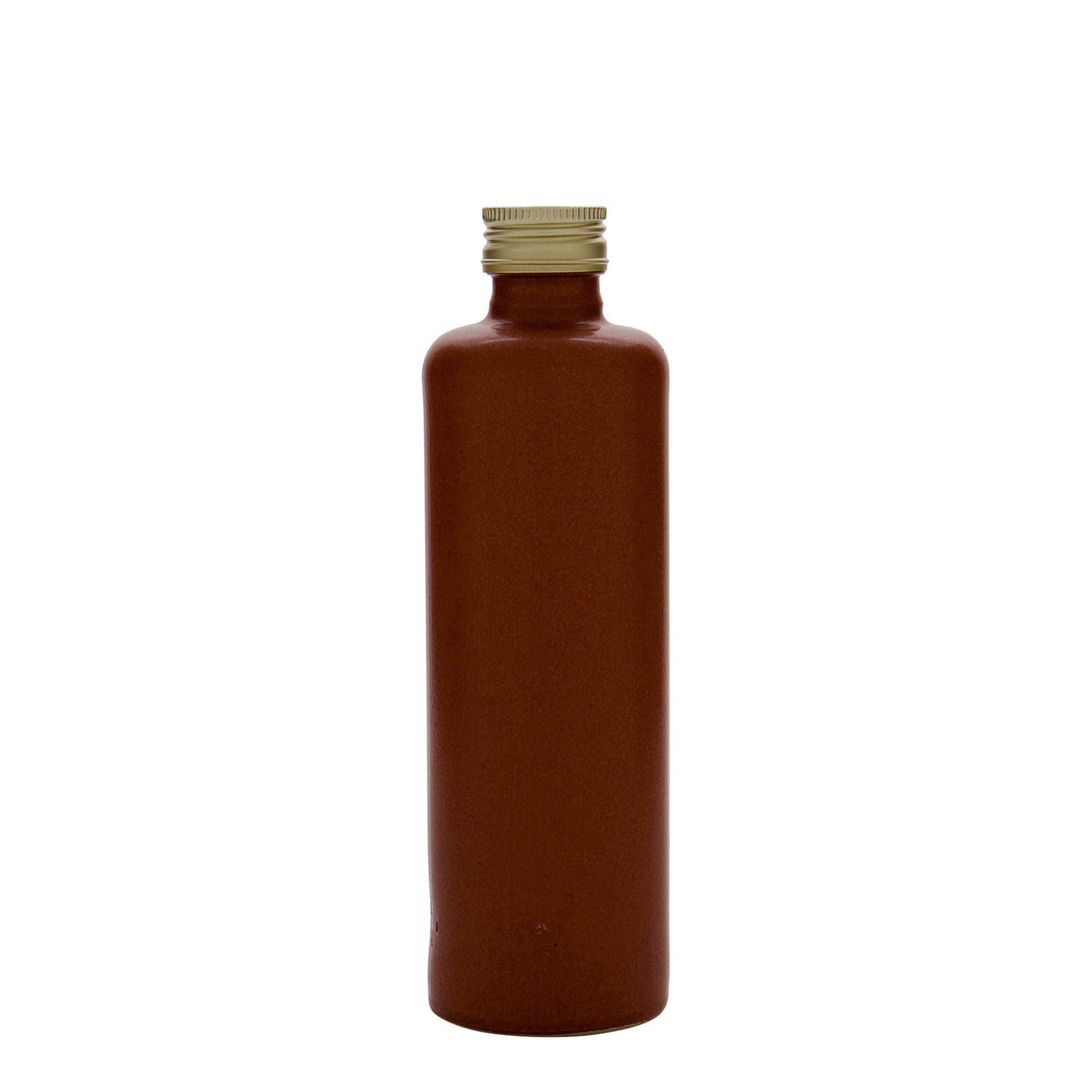 Κεραμικό μπουκάλι 350 ml, κεραμικό, κόκκινο-καφέ, στόμιο: PP 31,5