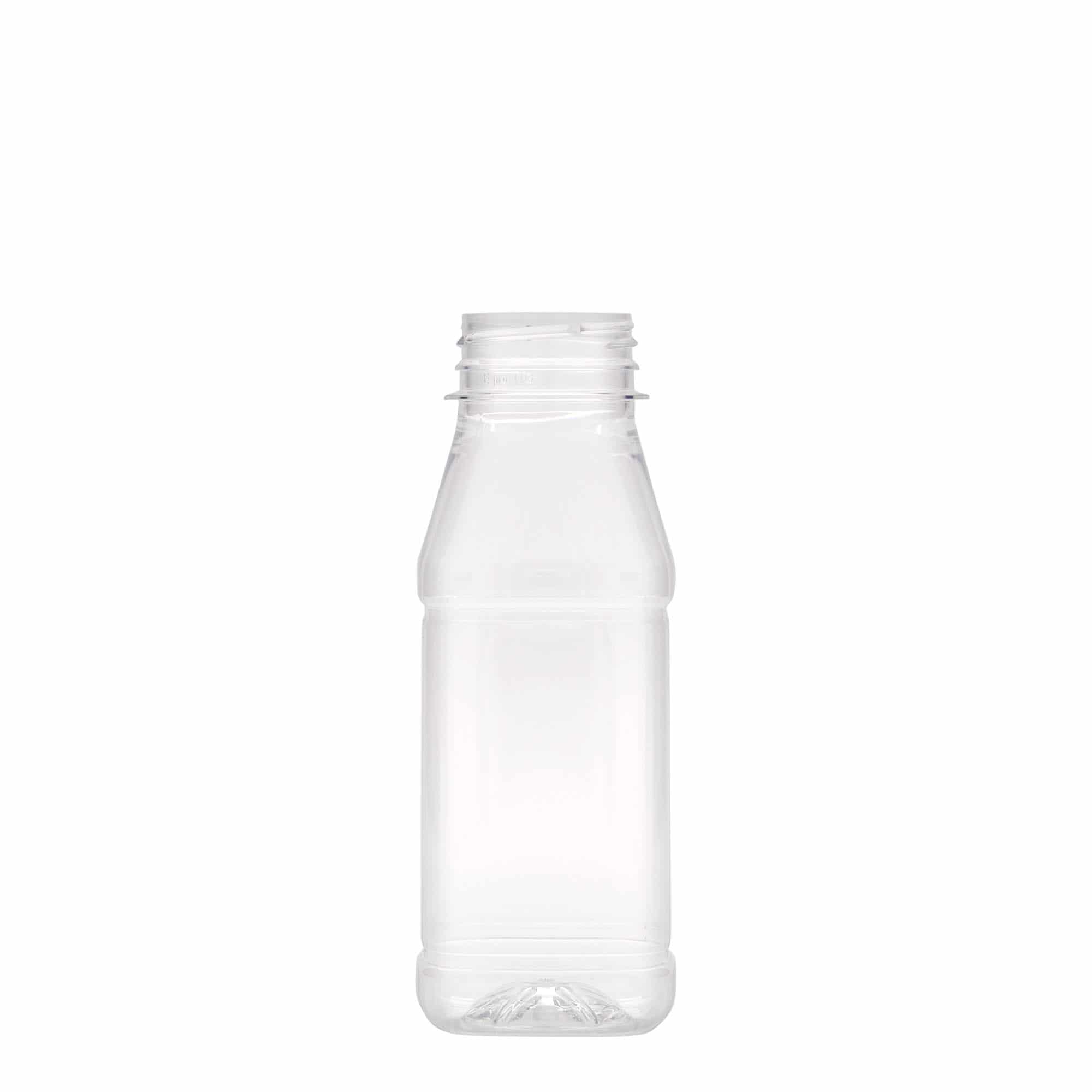 Μπουκάλι PET 'Milk and Juice Carré' 250 ml, τετράγωνο, πλαστικό, στόμιο: 38 mm Μπουκάλι PET 'Milk and Juice Carré' 250 ml, τετράγωνο, πλαστικό, στόμιο: 38 mm