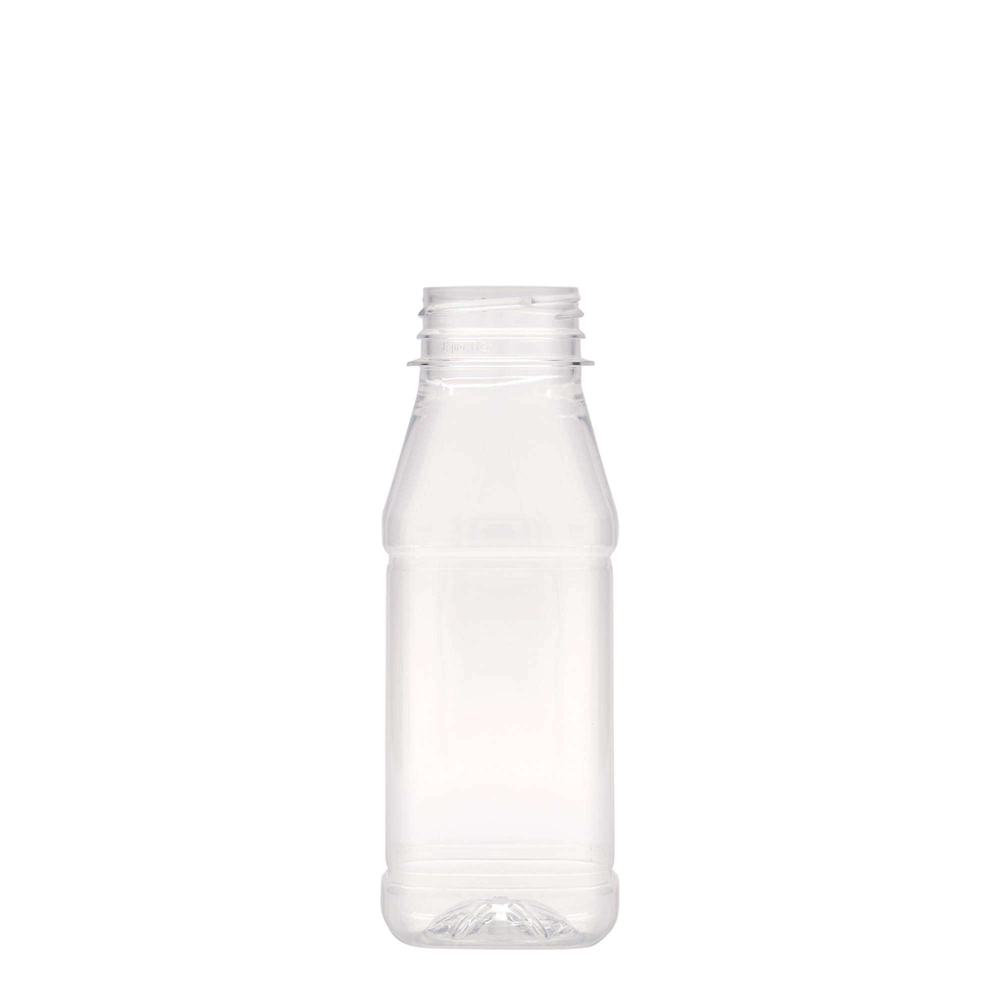 Μπουκάλι PET 'Milk and Juice Carré' 250 ml, τετράγωνο, πλαστικό, στόμιο: 38 mm Μπουκάλι PET 'Milk and Juice Carré' 250 ml, τετράγωνο, πλαστικό, στόμιο: 38 mm