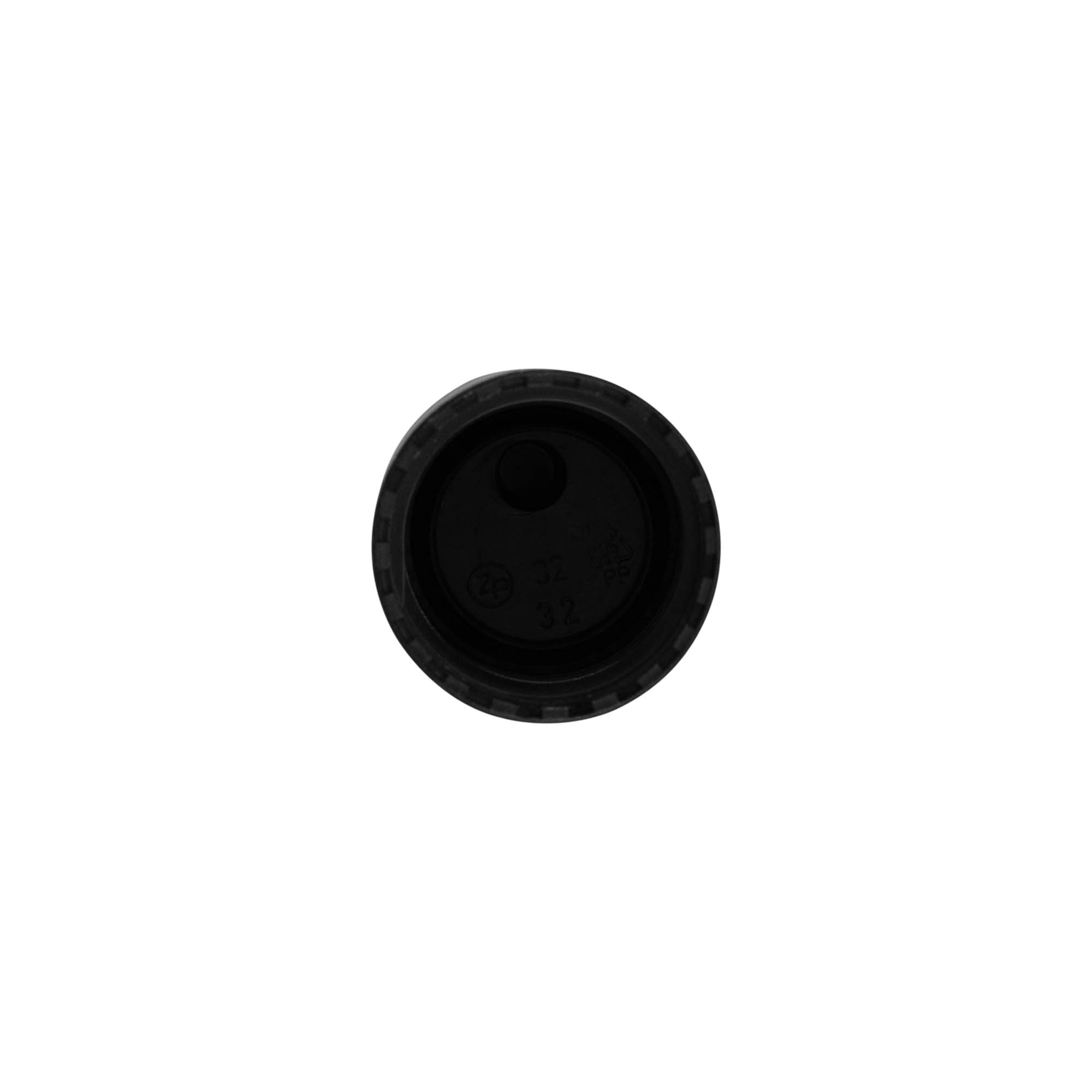 Κάλυμμα με βίδα Disc Top, πλαστικό PP, μαύρο, για στόμιο: 24/410